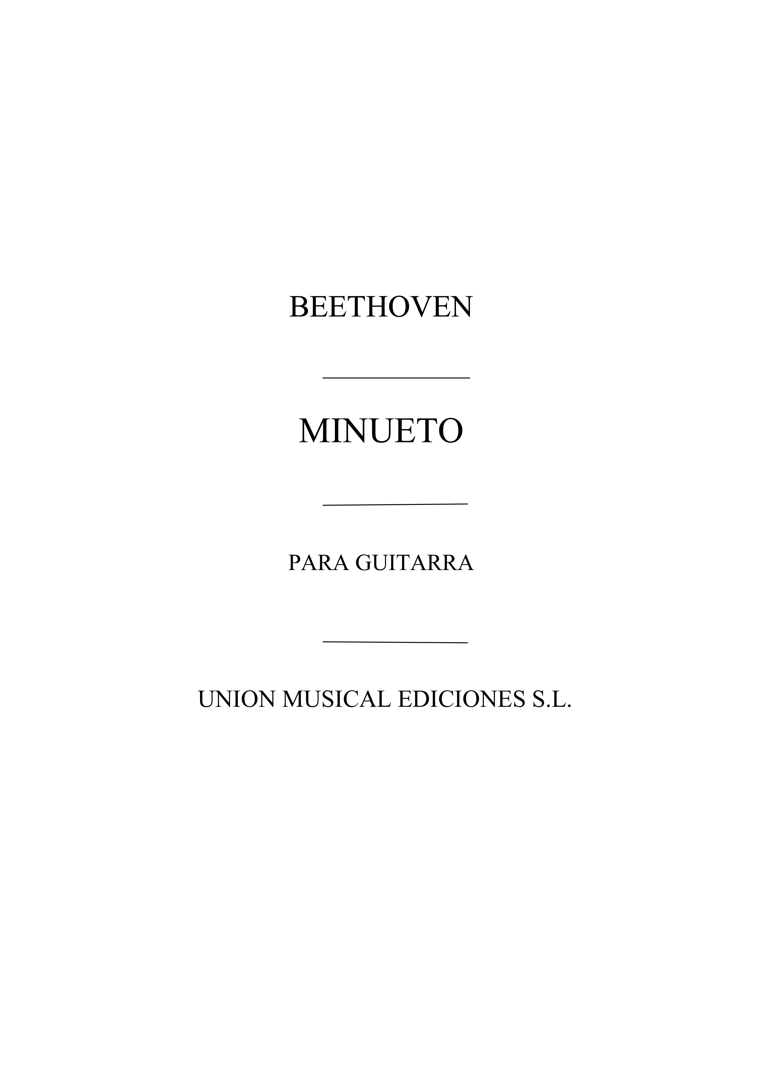 Beethoven: Minueto (Calatayud) Guitar