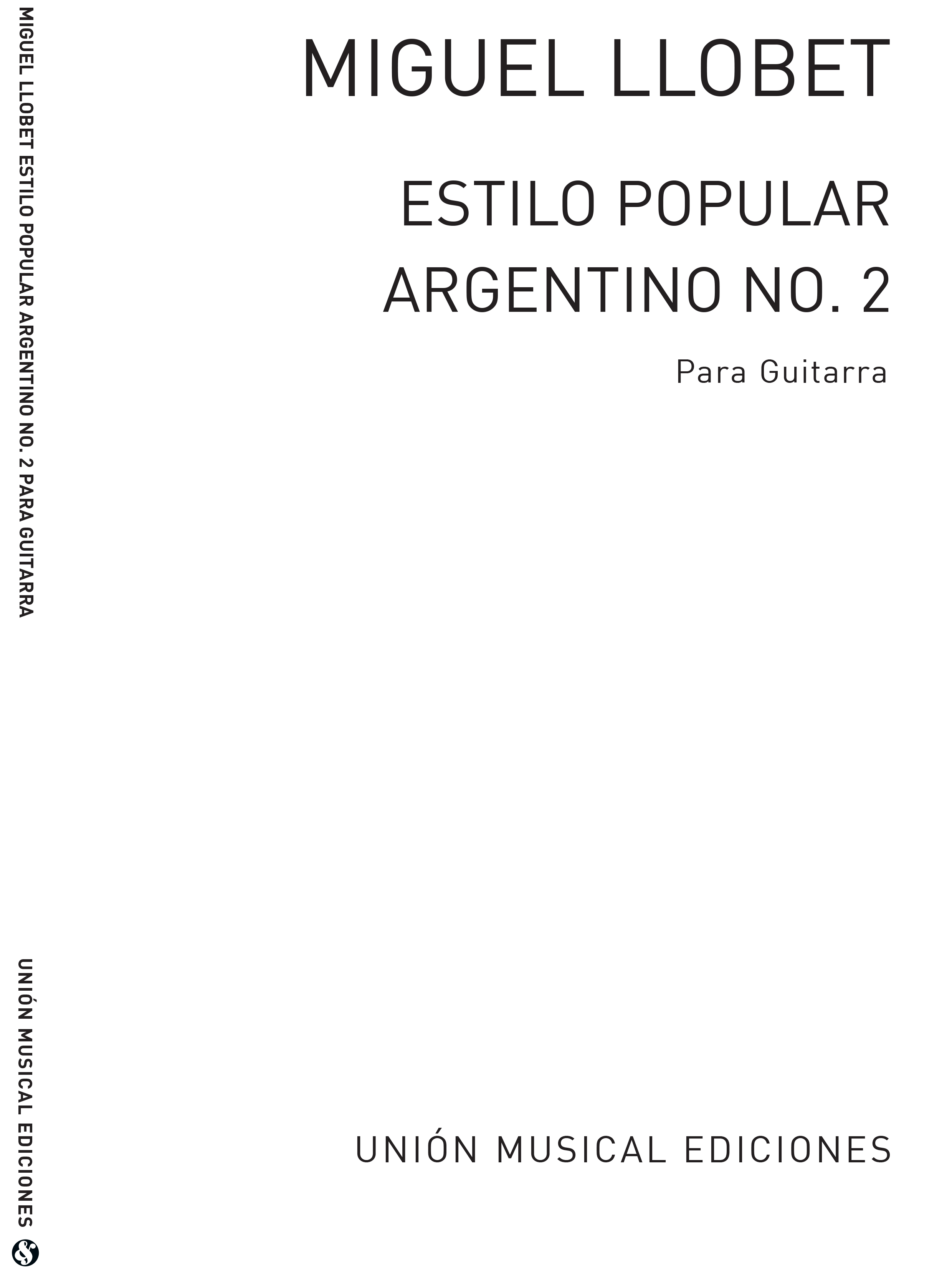 Llobet: Estilo Popular Argentino No.2 for Guitar