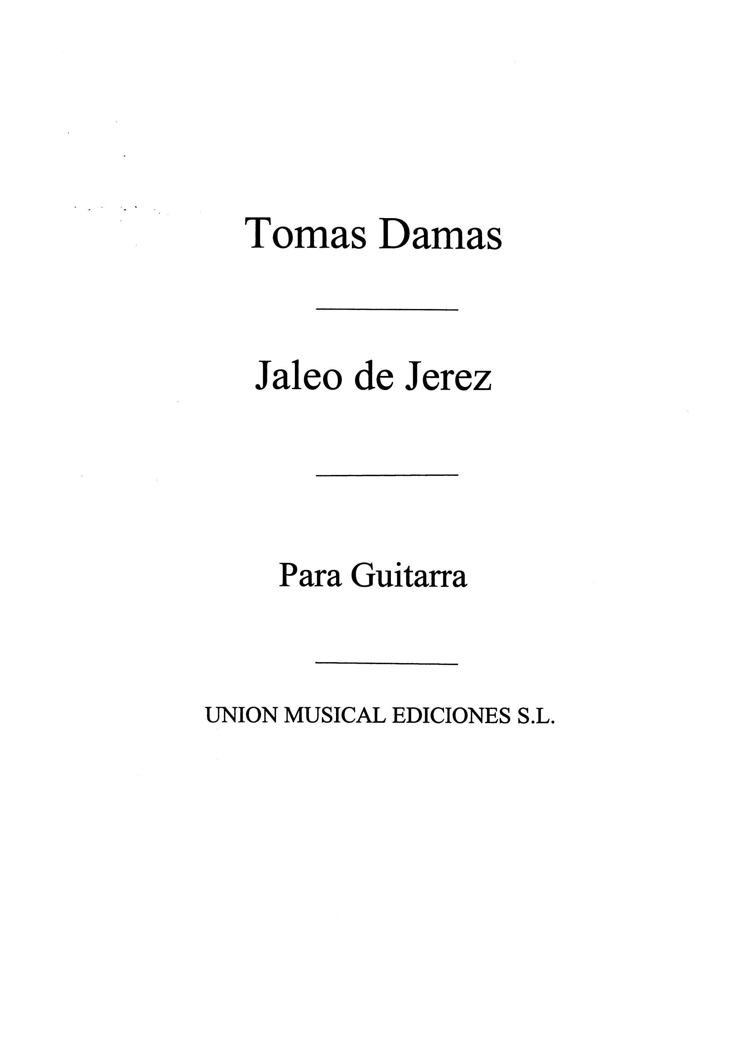 Damas: Jaleo De Jerez (Maravilla) for Guitar