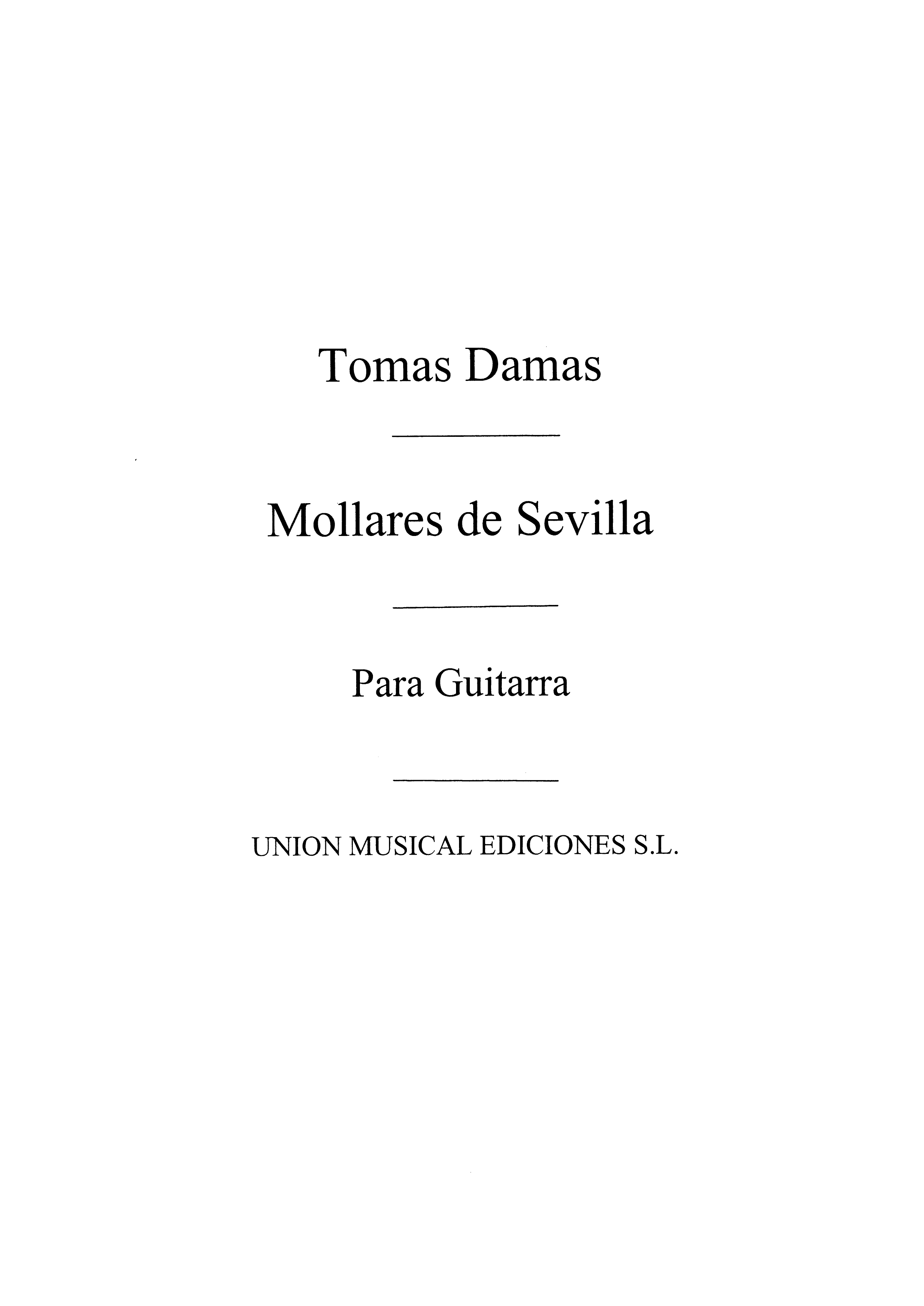 Damas: Mollares De Sevilla Sevillanas (Balaguer) for Guitar