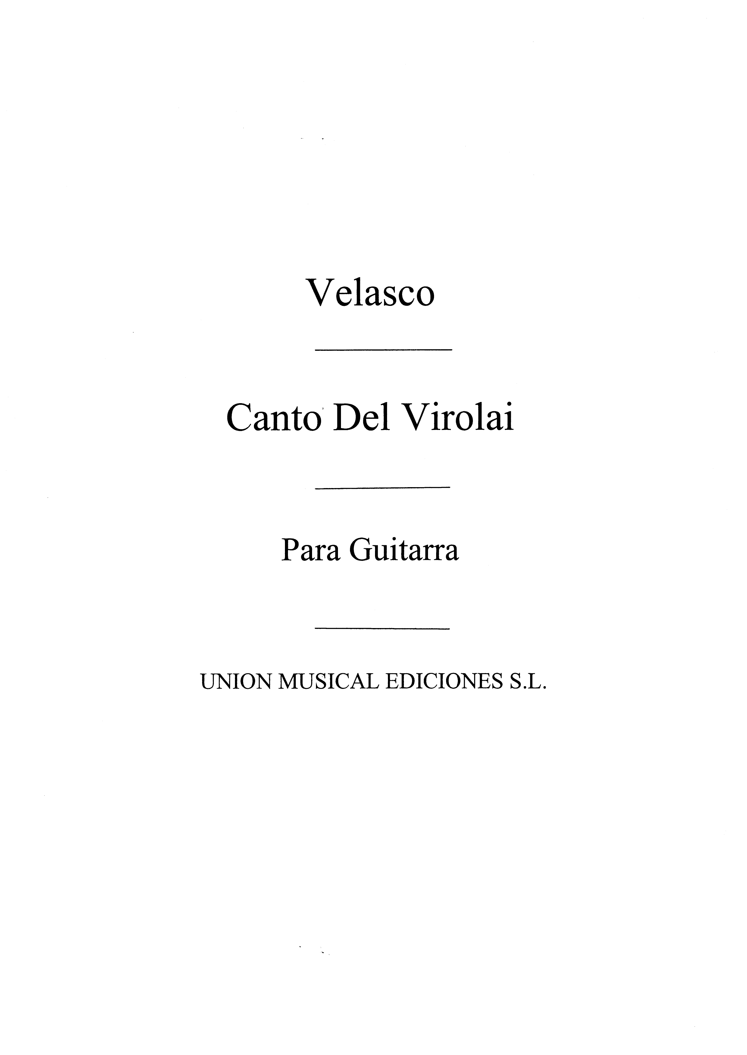 Anonimo: Canto Del Virolai En Honor De La Virgen De Montserrat for Guitar