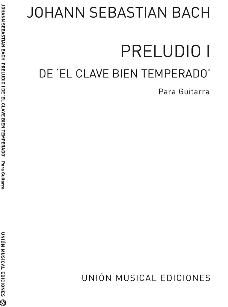 Bach: Preludio No.1 Clave Bien Temperado Volume 1 (Cardoso) for Guitar