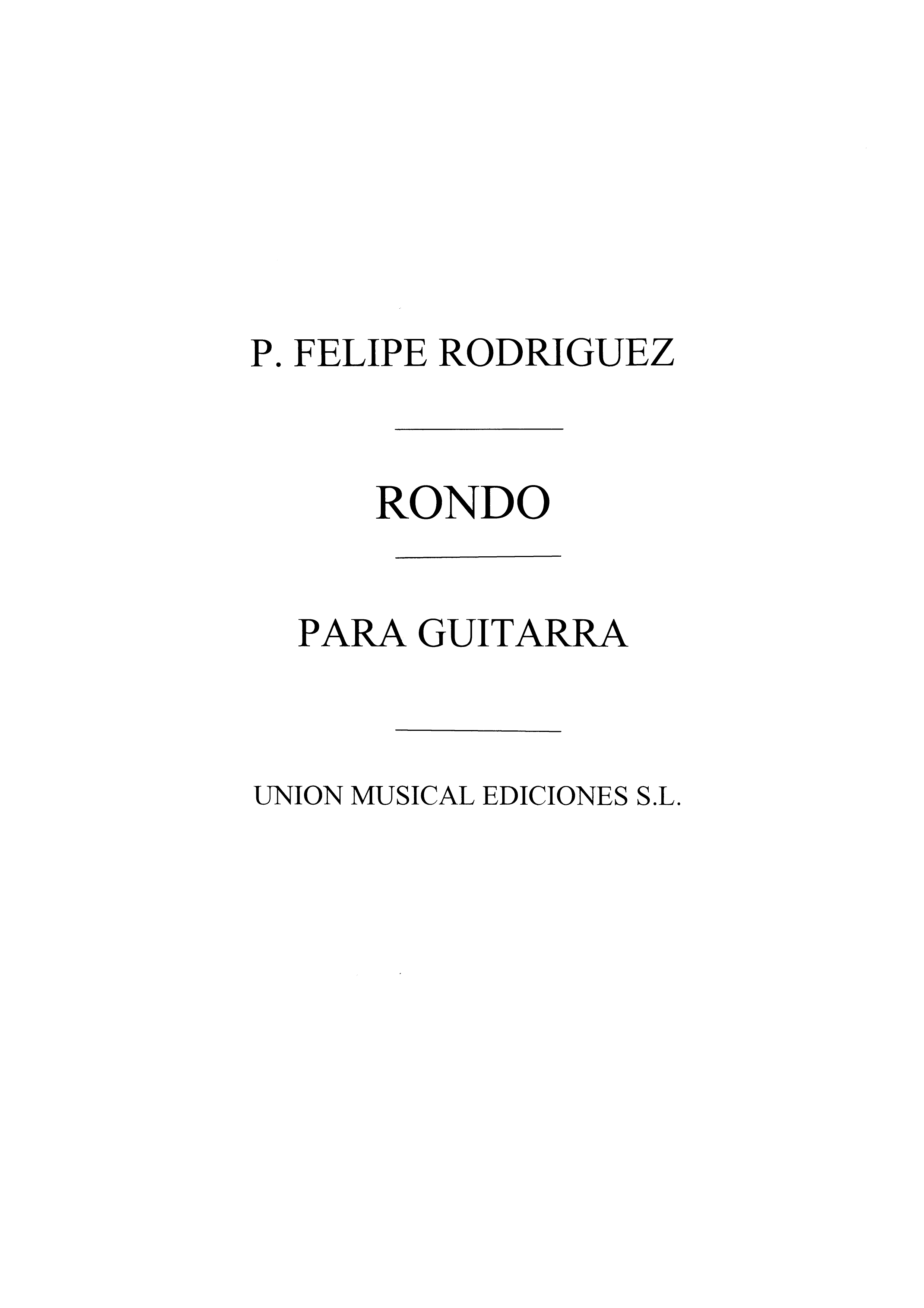 Rodgriguez: Rondo (Anido) for Guitar