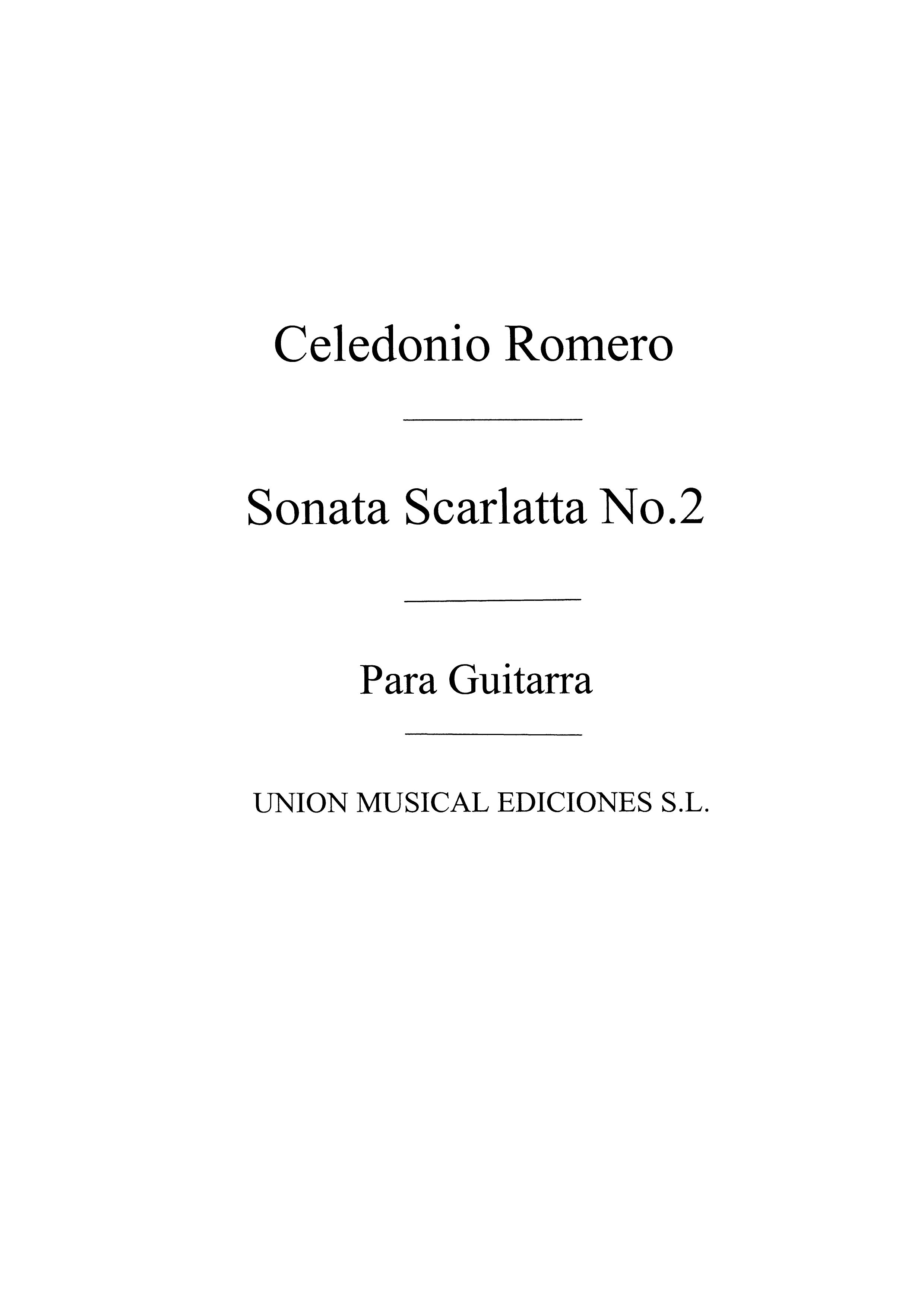 Romero: Sonata Scarlatta No.2 for Guitar