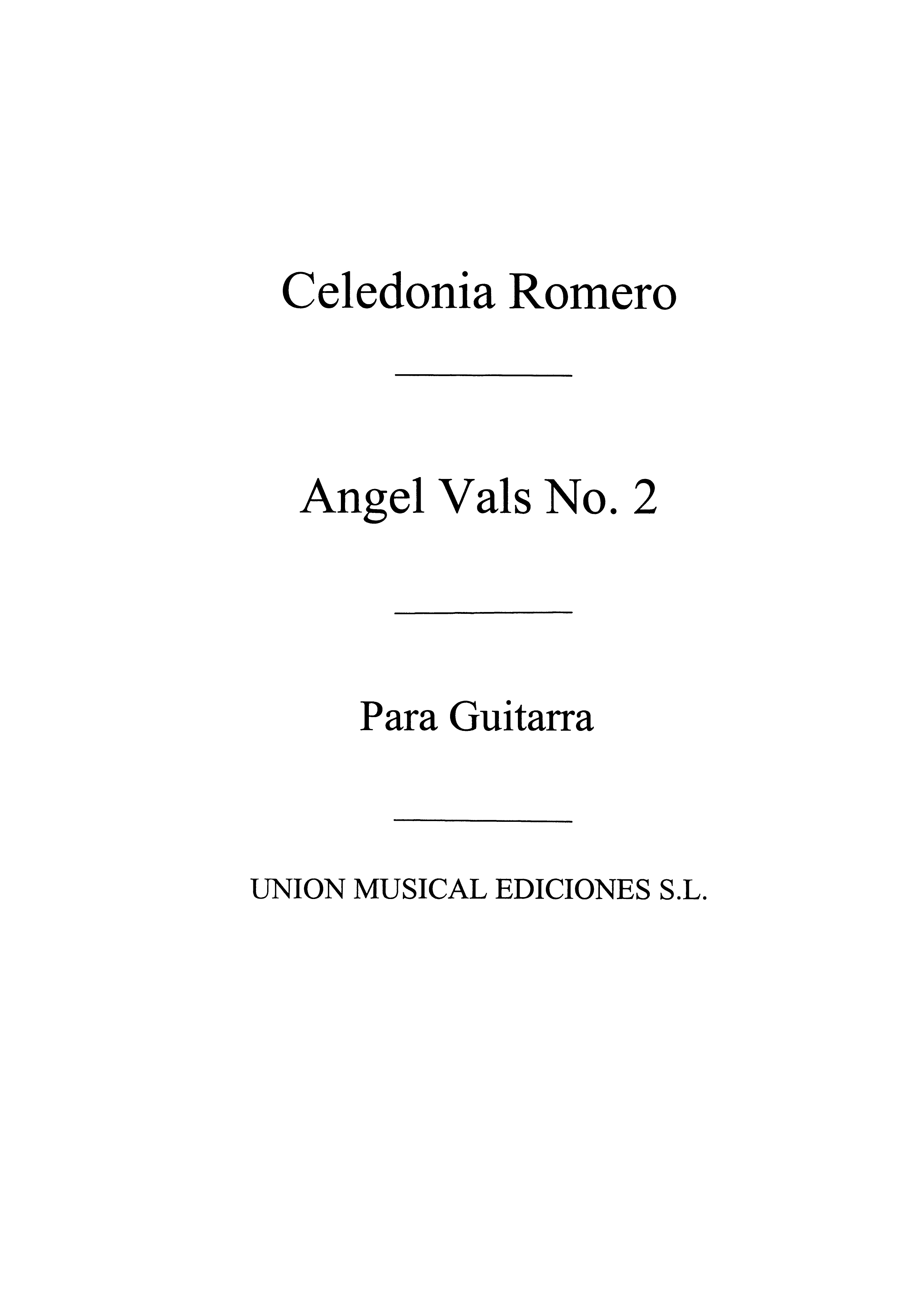 Romero: Angel Vals No.2 for Guitar