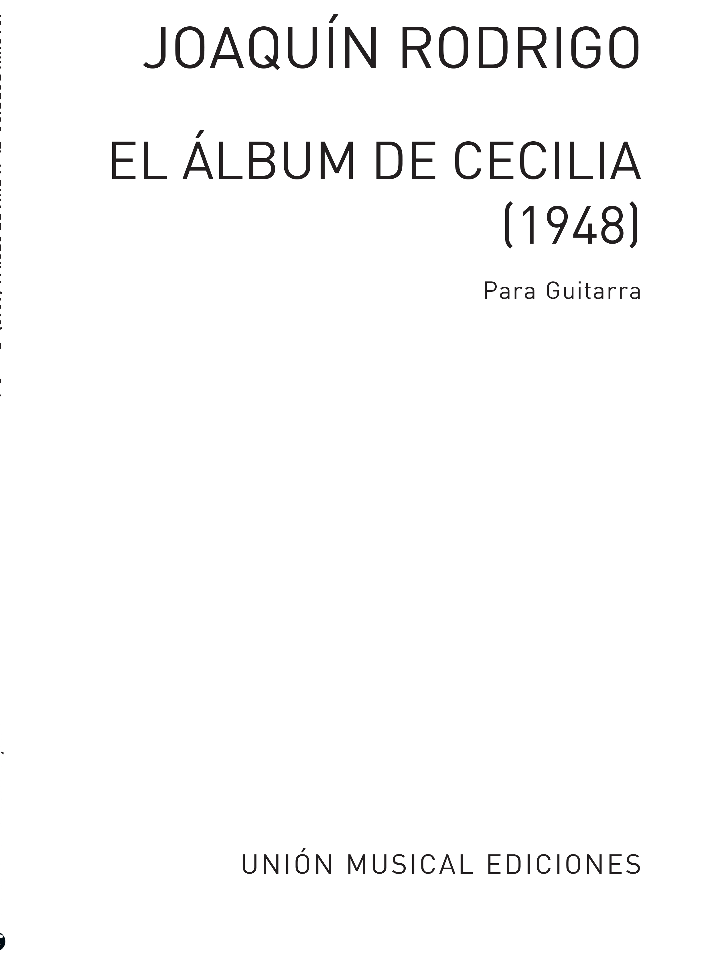 Rodrigo: El Album De Cecilia Para Guitarra