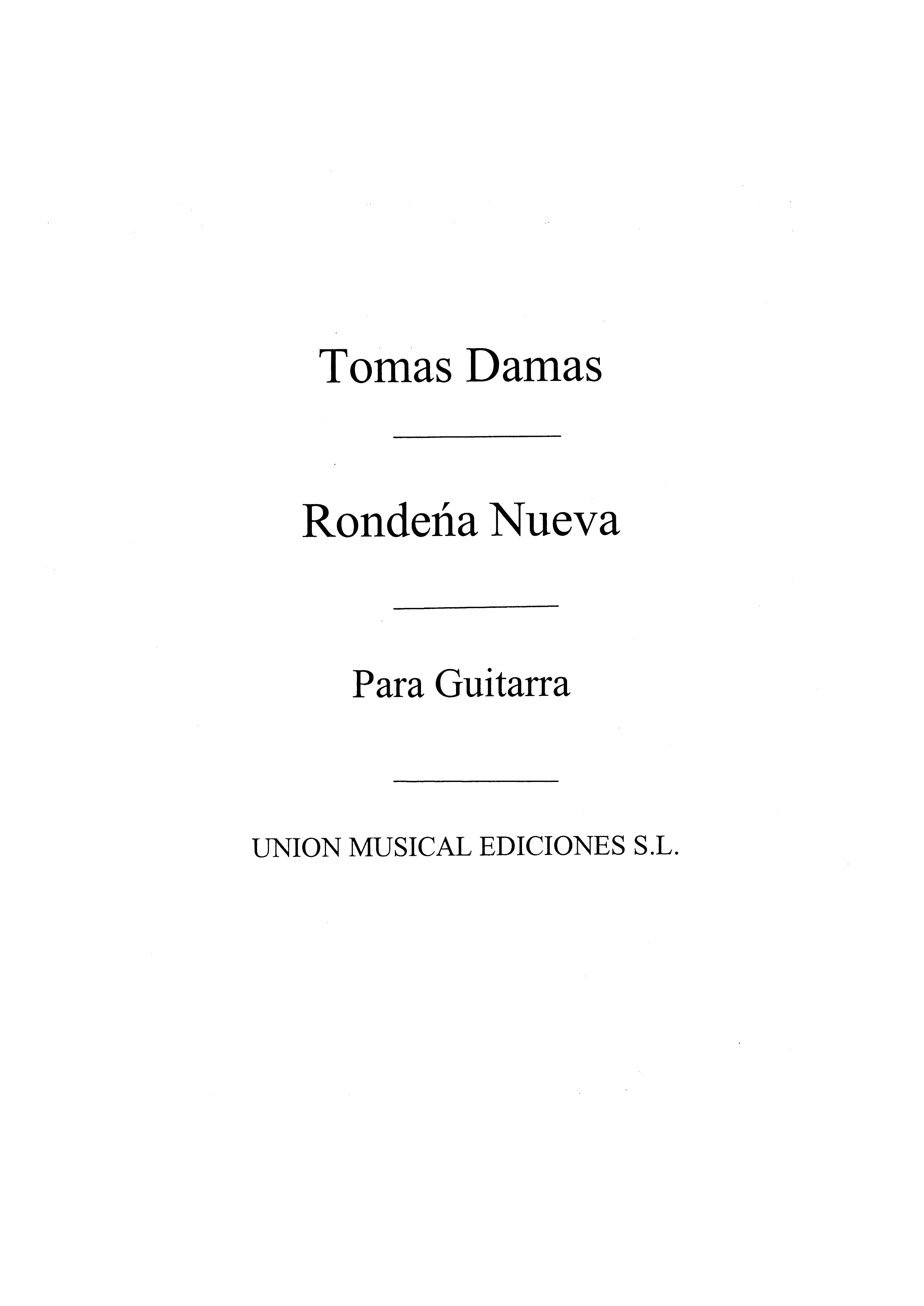 Damas: Rondena for guitar