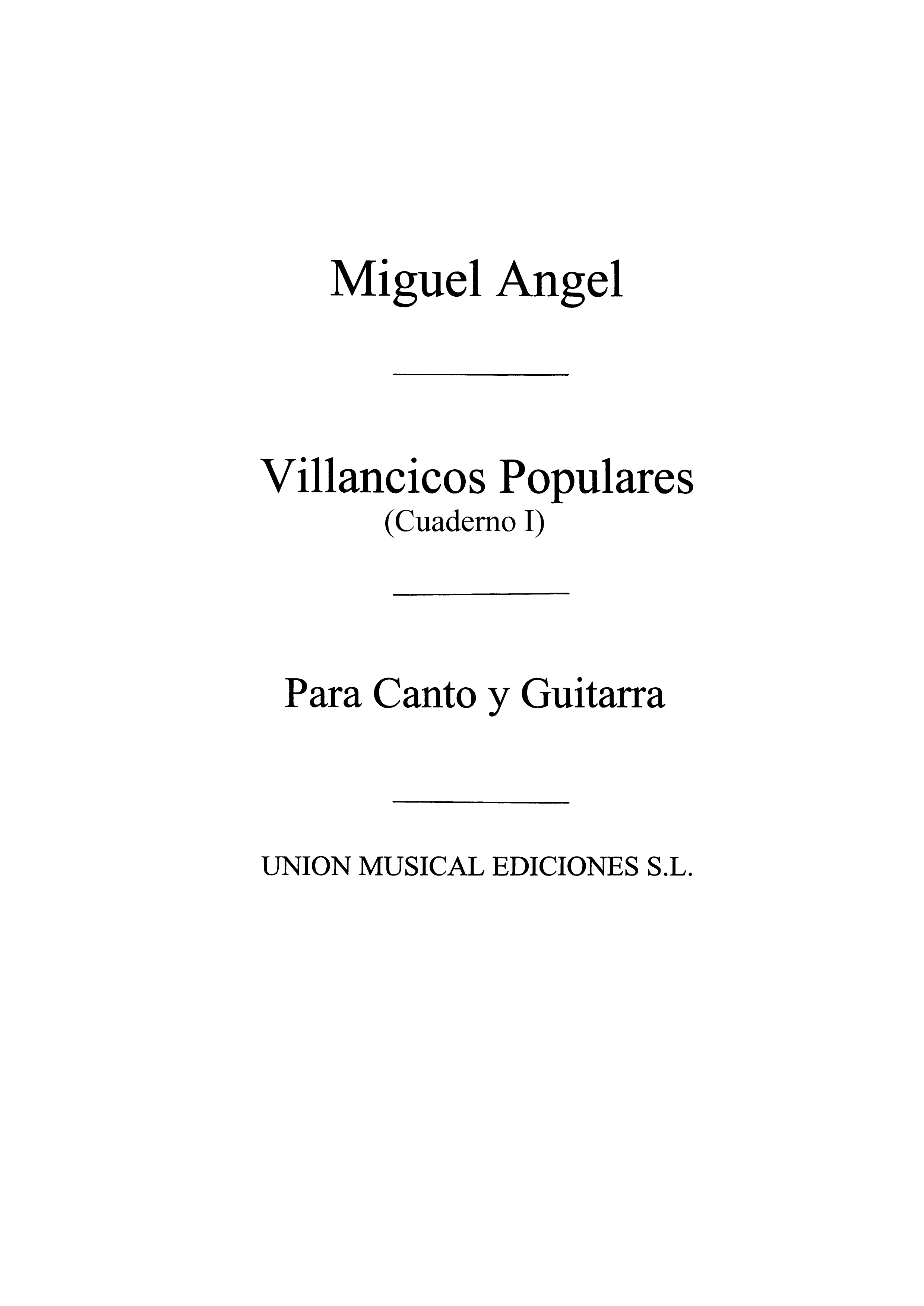 Martinez: Villancicos Populares Volume 1 for Voice and Guitar