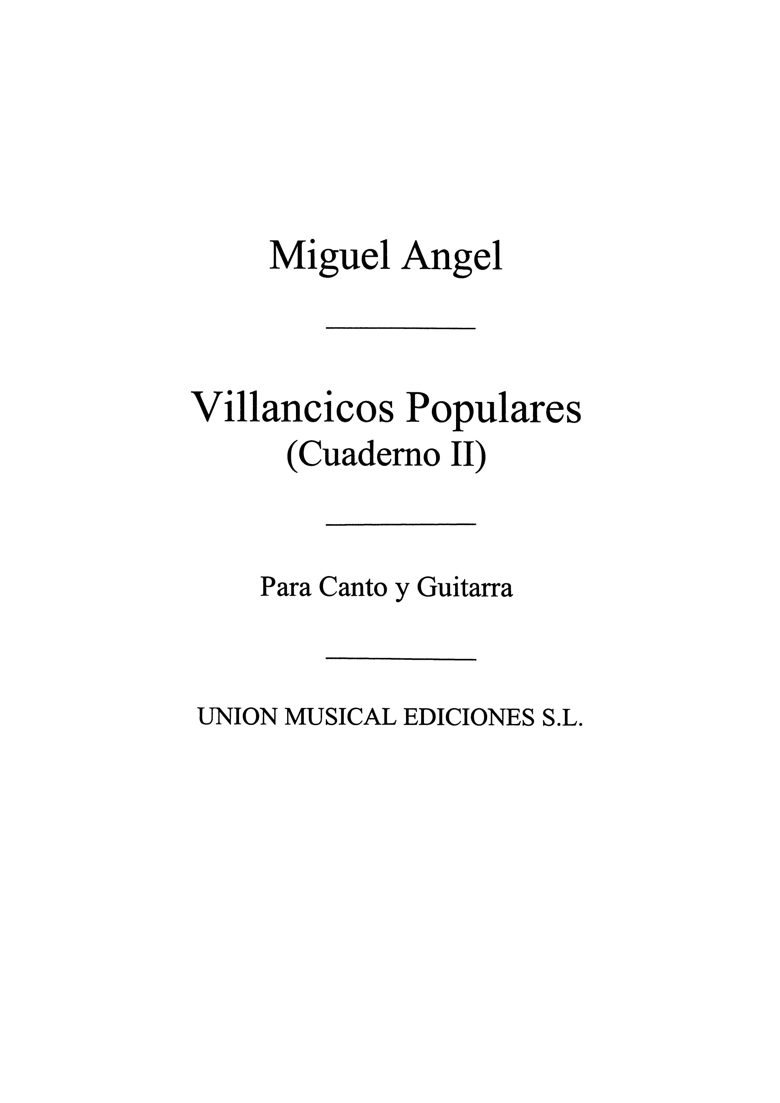 Martinez: Villancicos Populares Volume 2 for Voice and Guitar