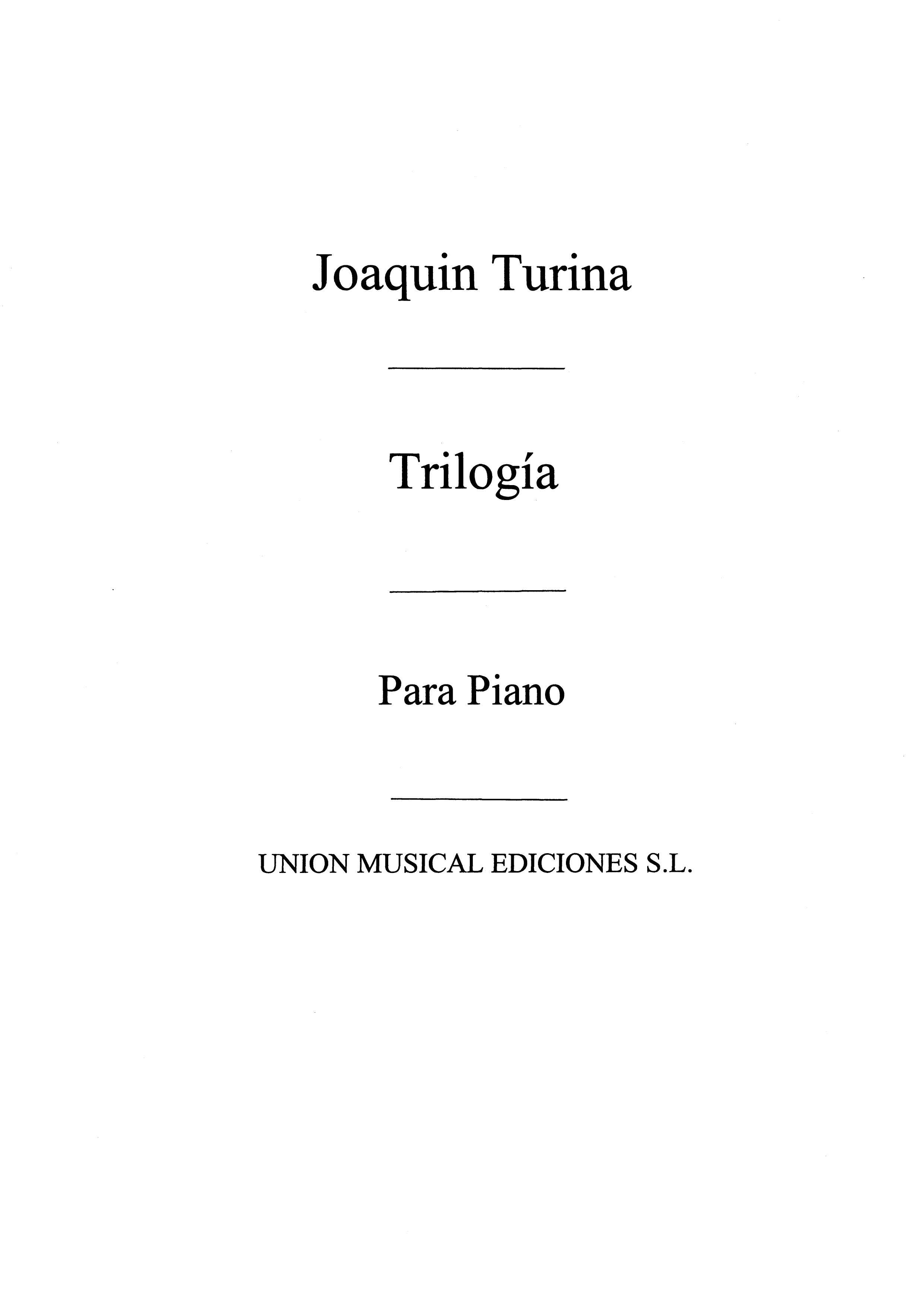 Turina: Ofrenda Op.85 De Trilogia for Piano