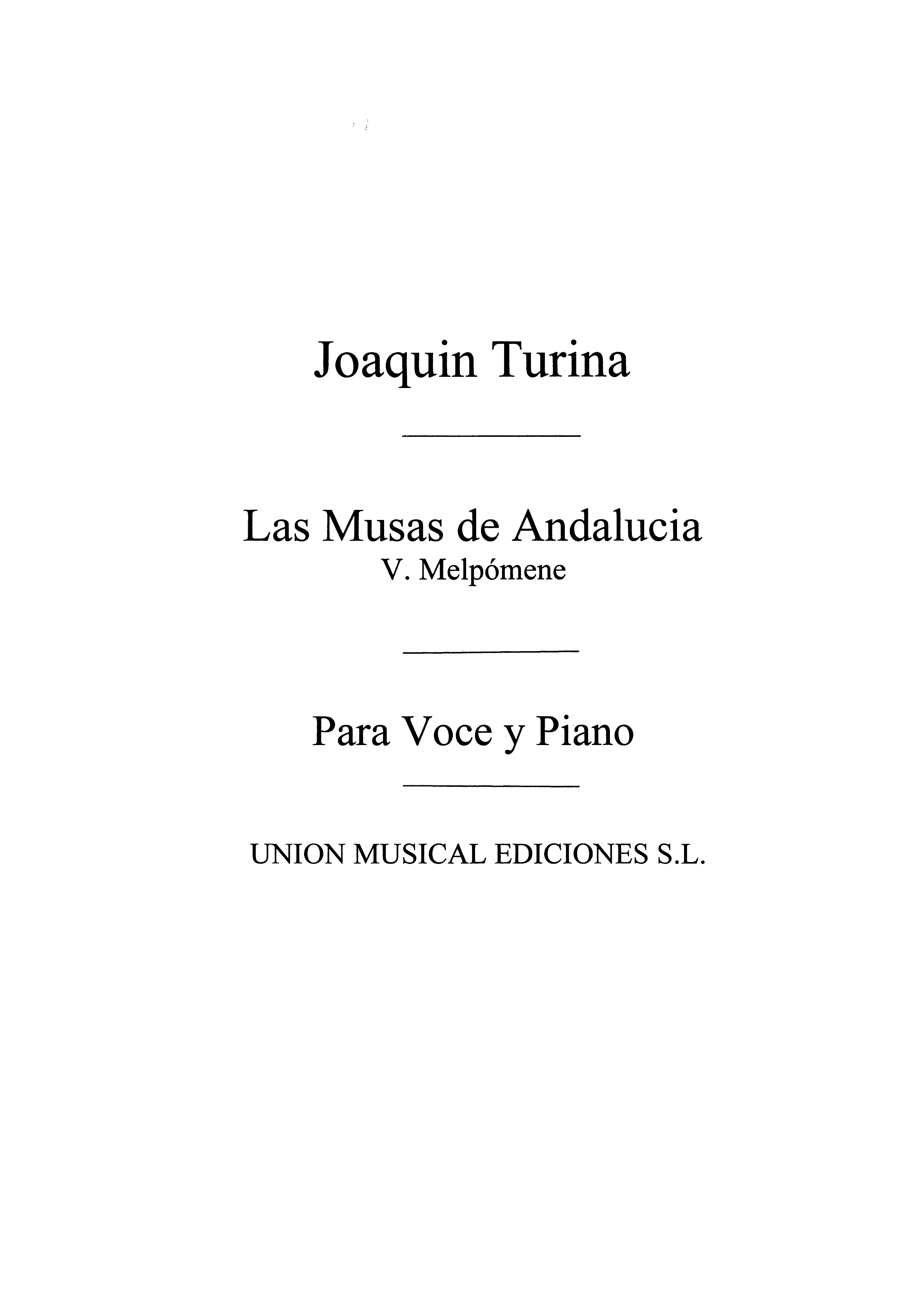 Turnia Musas De Andalucia No5 Melpomene Piano