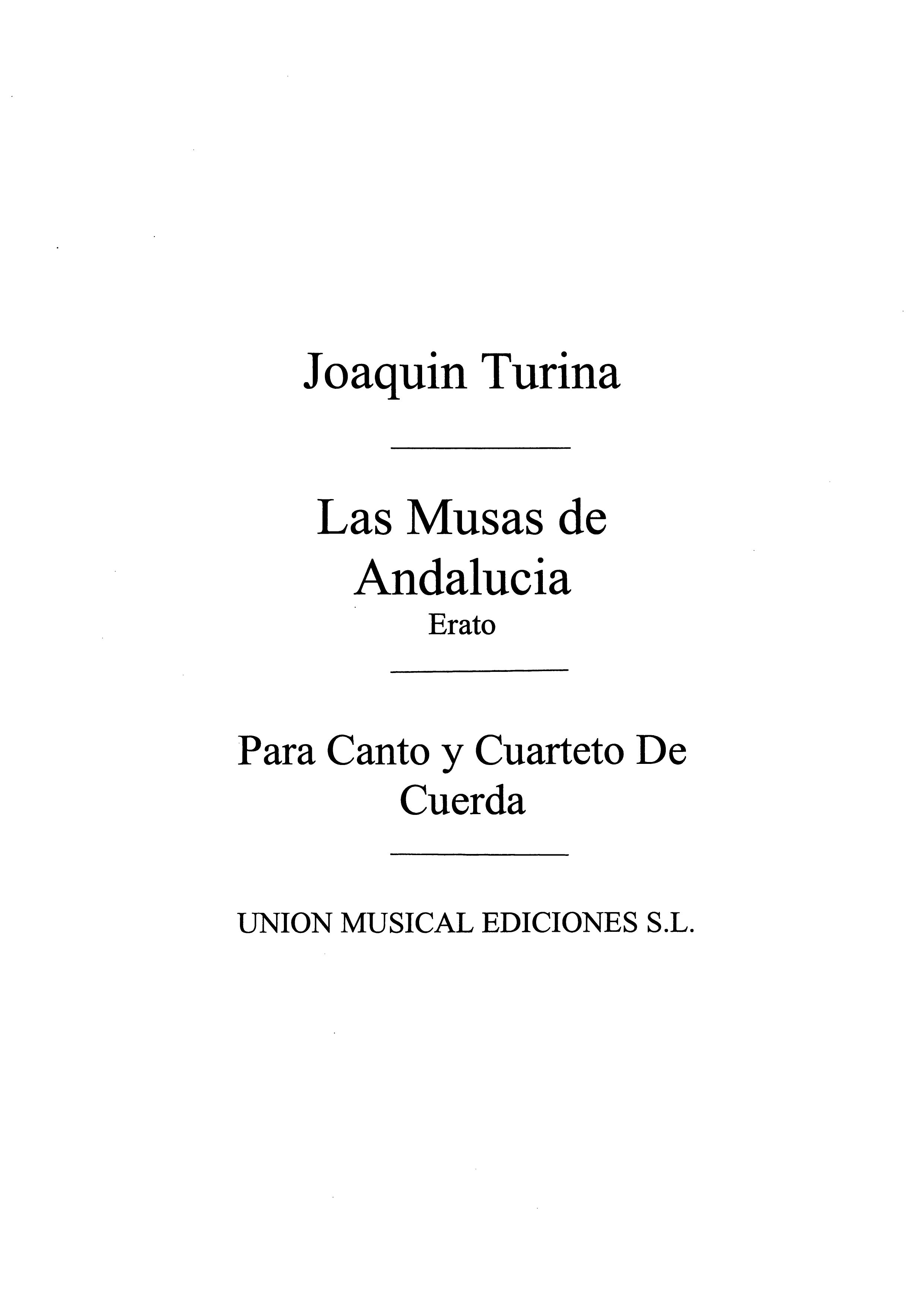 Turina Musas De Andalucia No6 Erato Piano