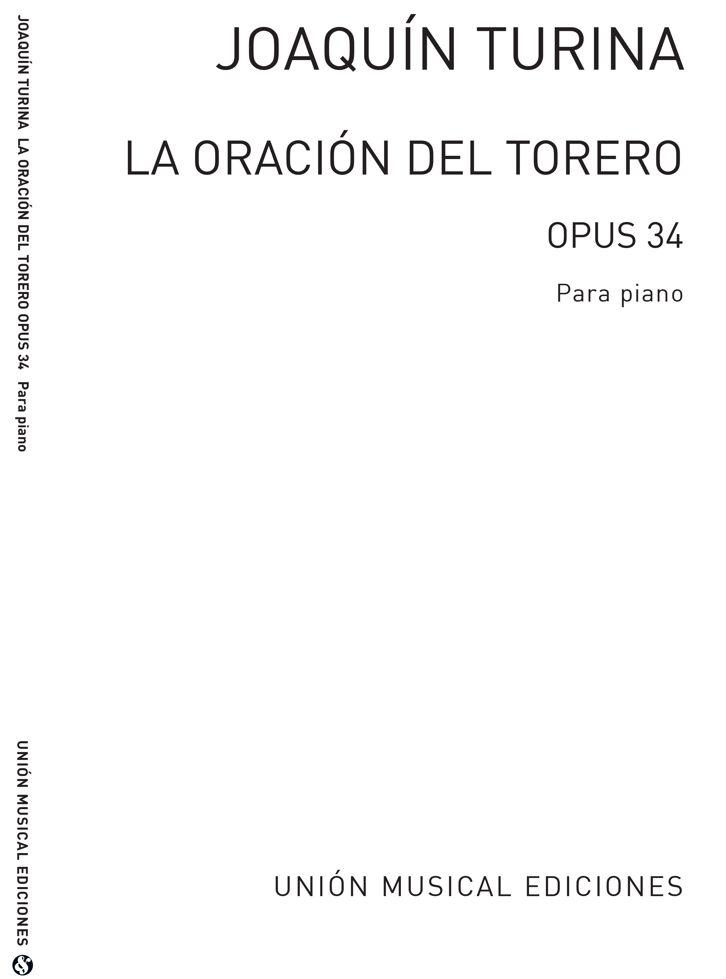 Turina La Oracion Del Torero Op.34 Piano