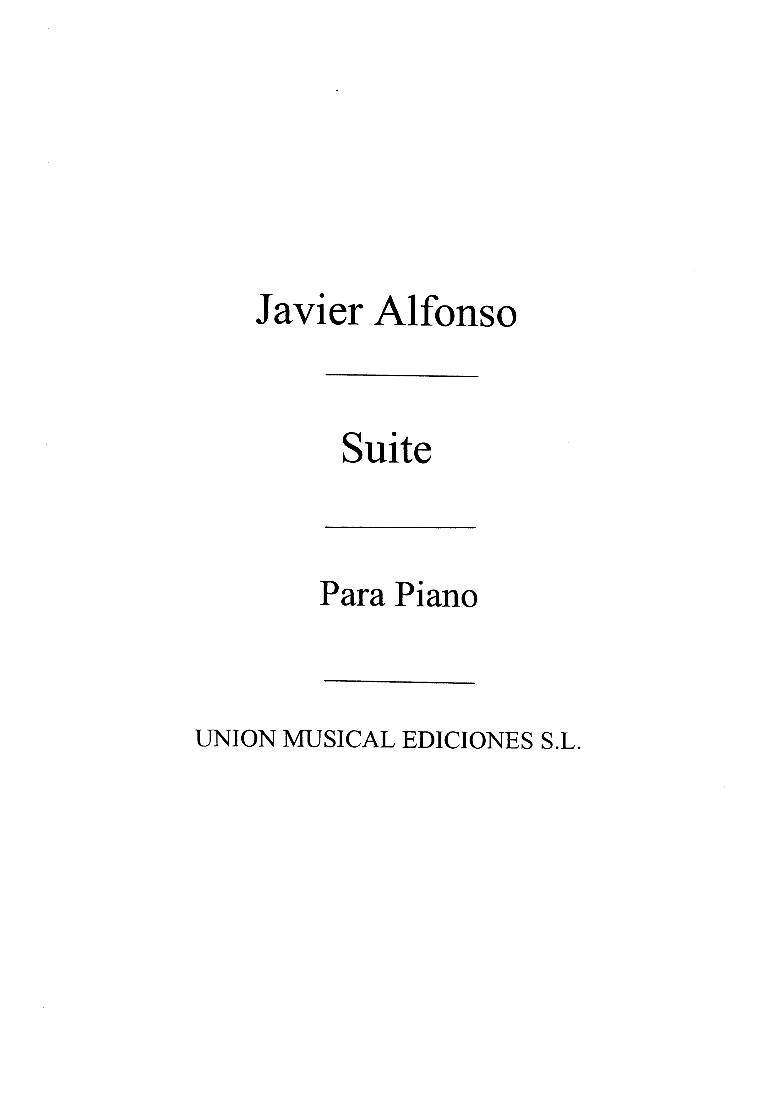 Alfonso: Suite Homenaje A Isaac Albeniz for Piano