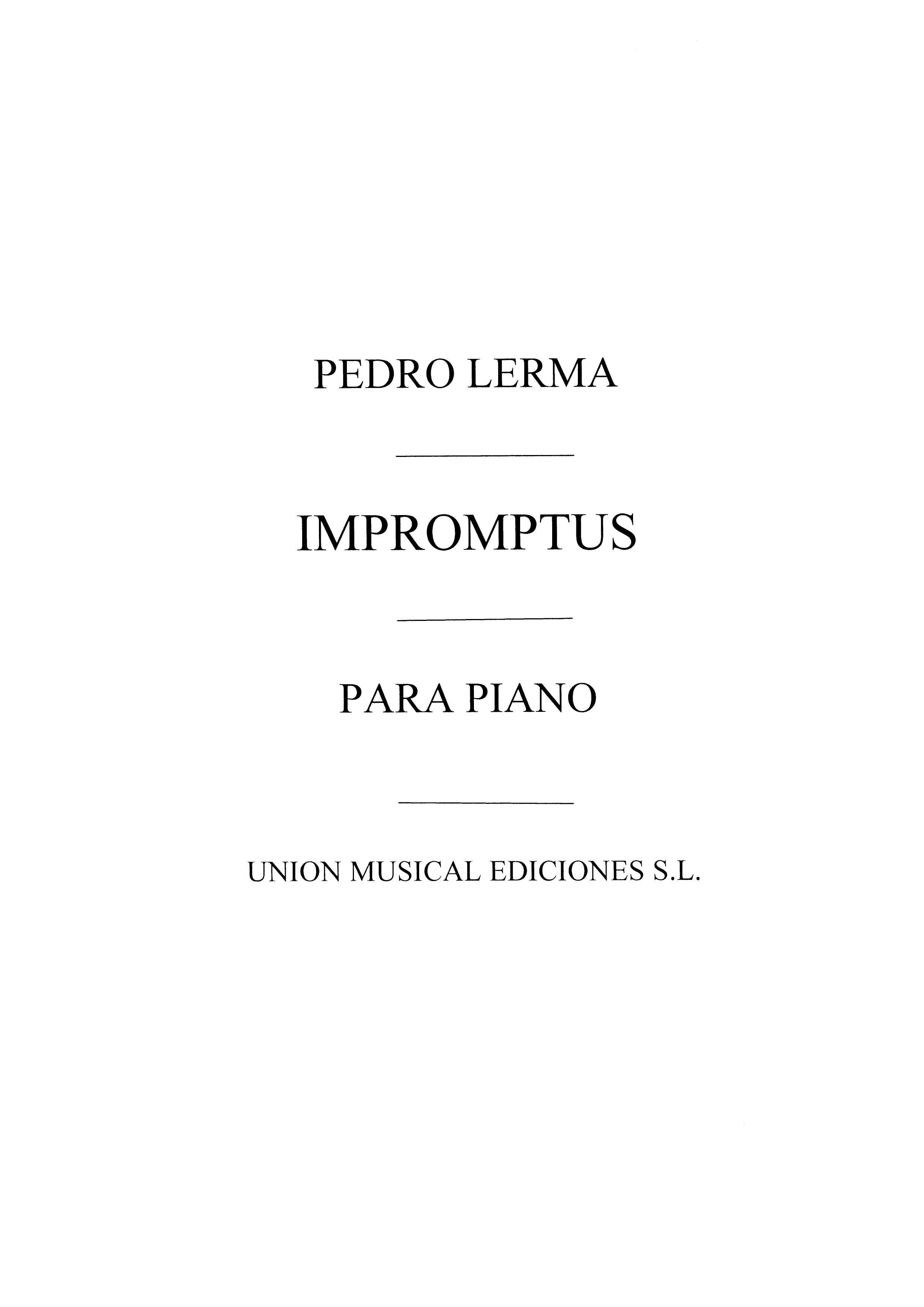 Lerma: Impromptus for Piano