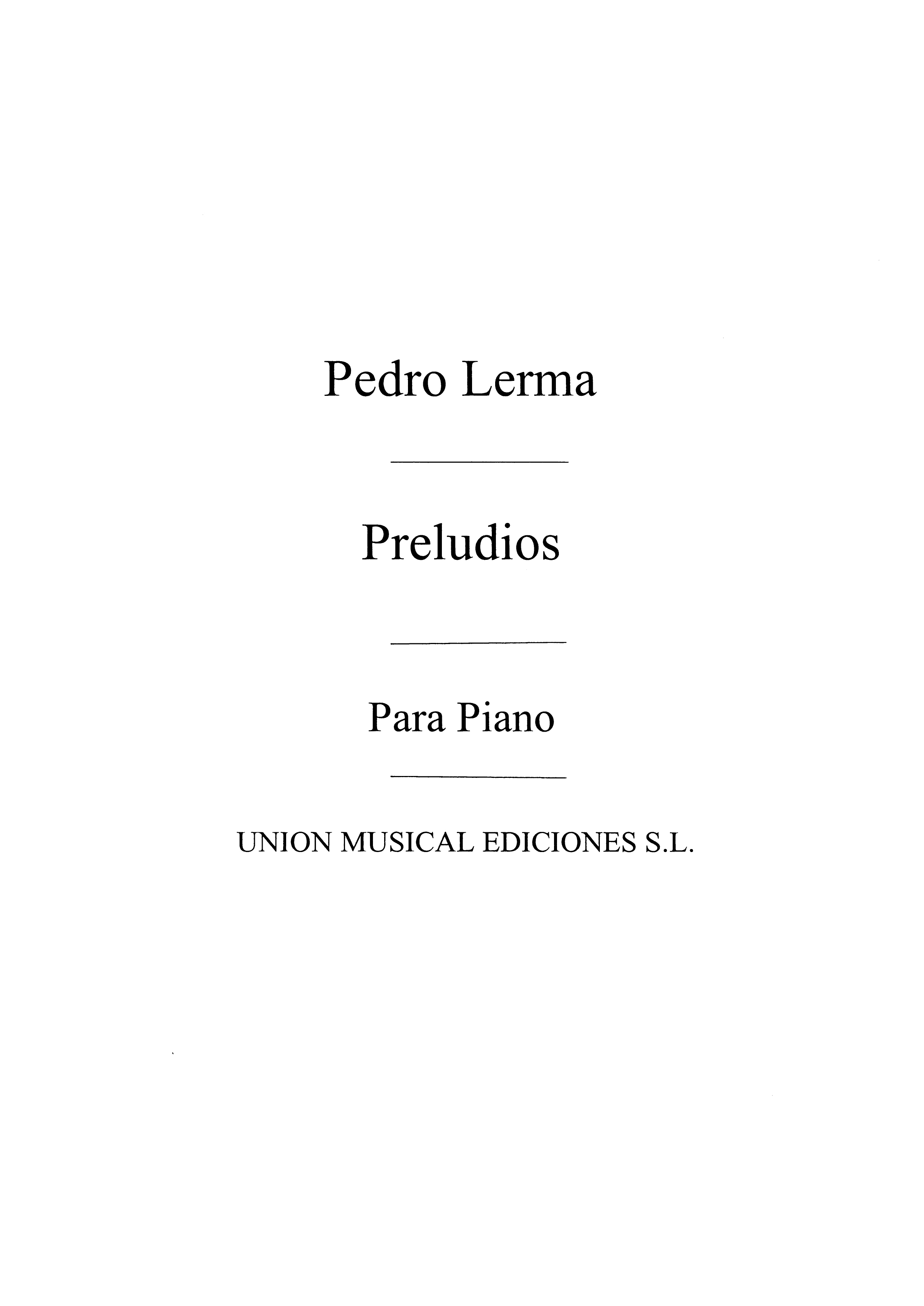 Lerma: Preludios Romantica Nuria Oriental for Piano