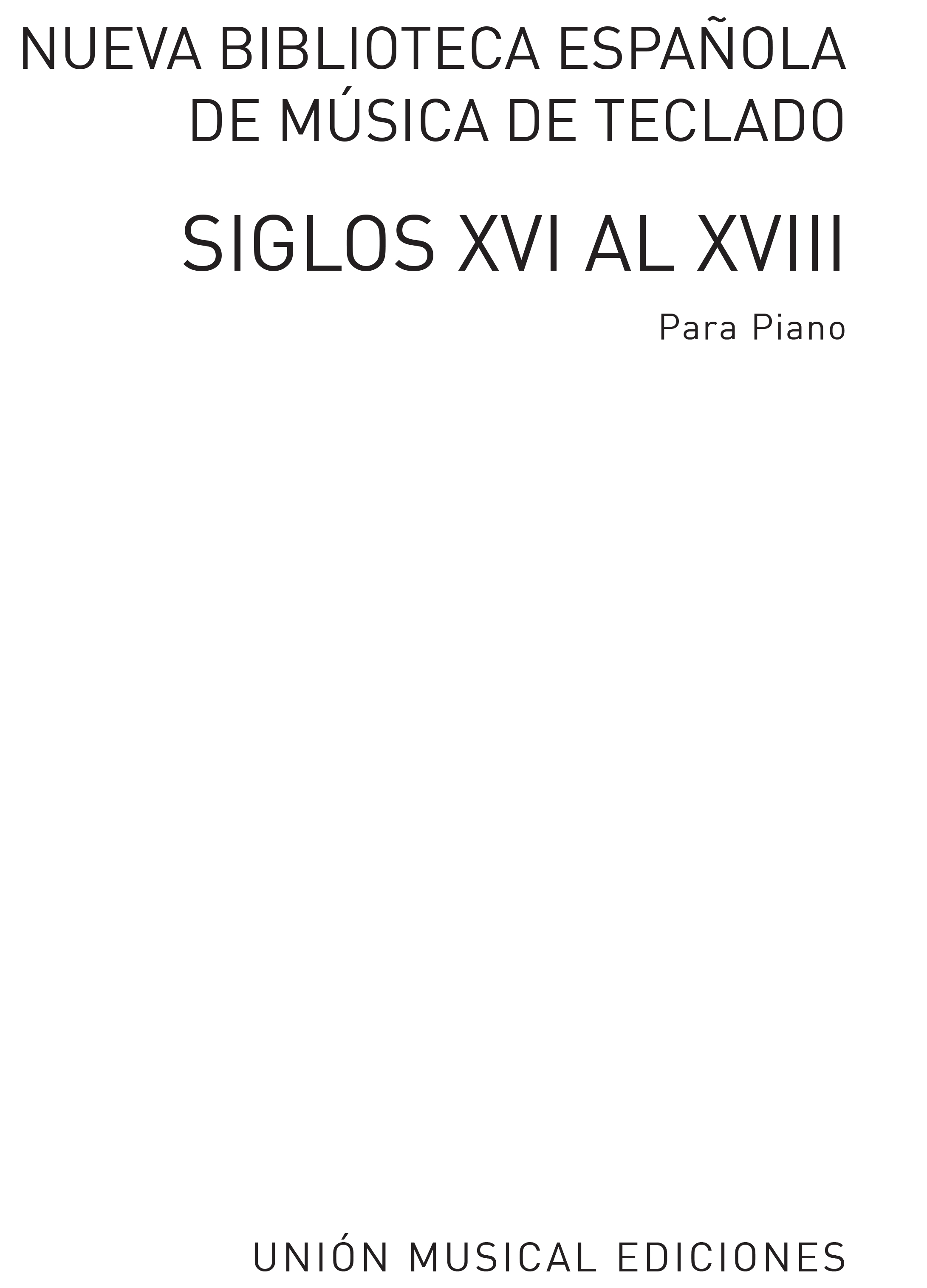 Varios Nueva Biblioteca Espanola De Musica De Teclado Vol.4