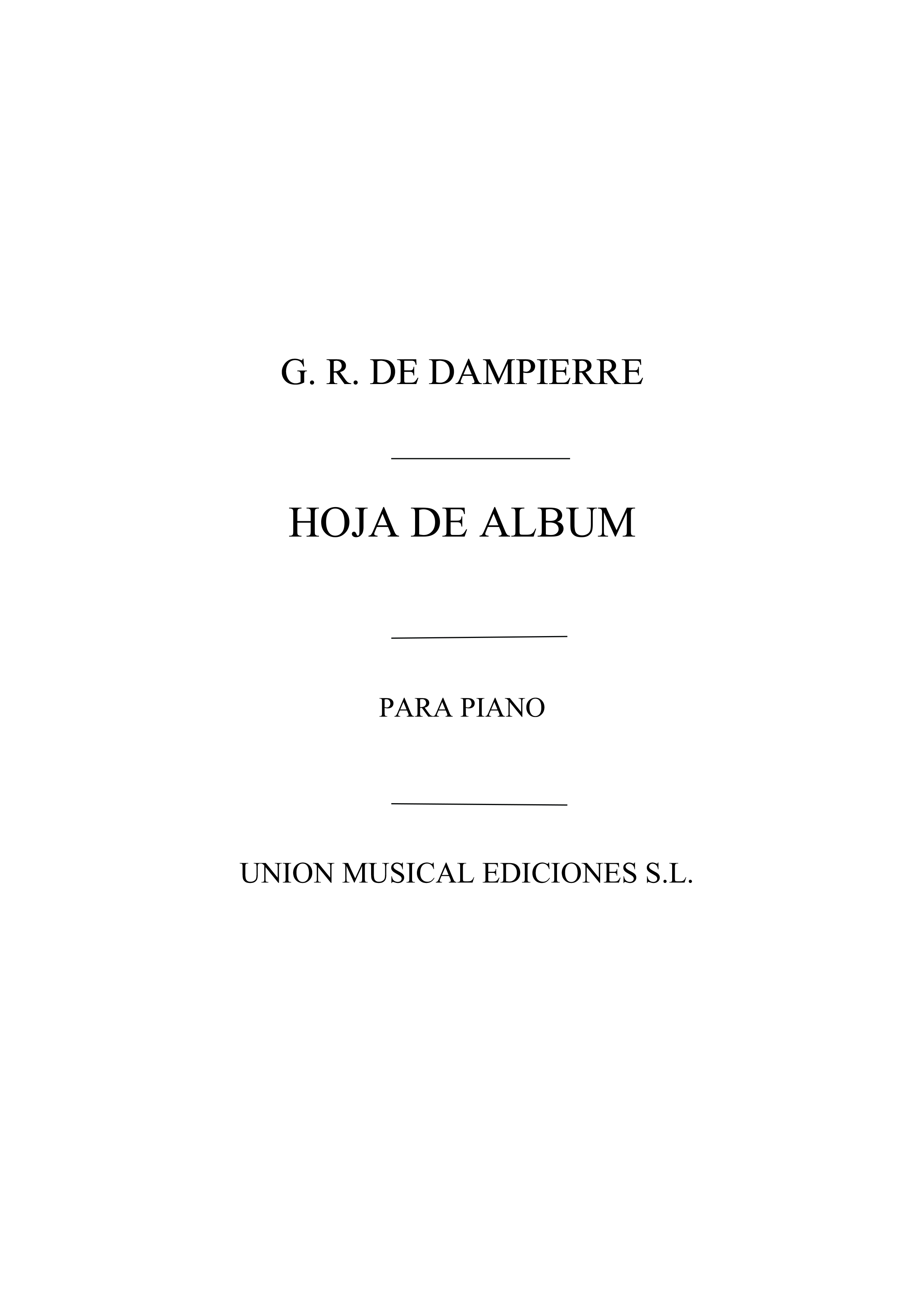 Dampierre: Hoja De Album