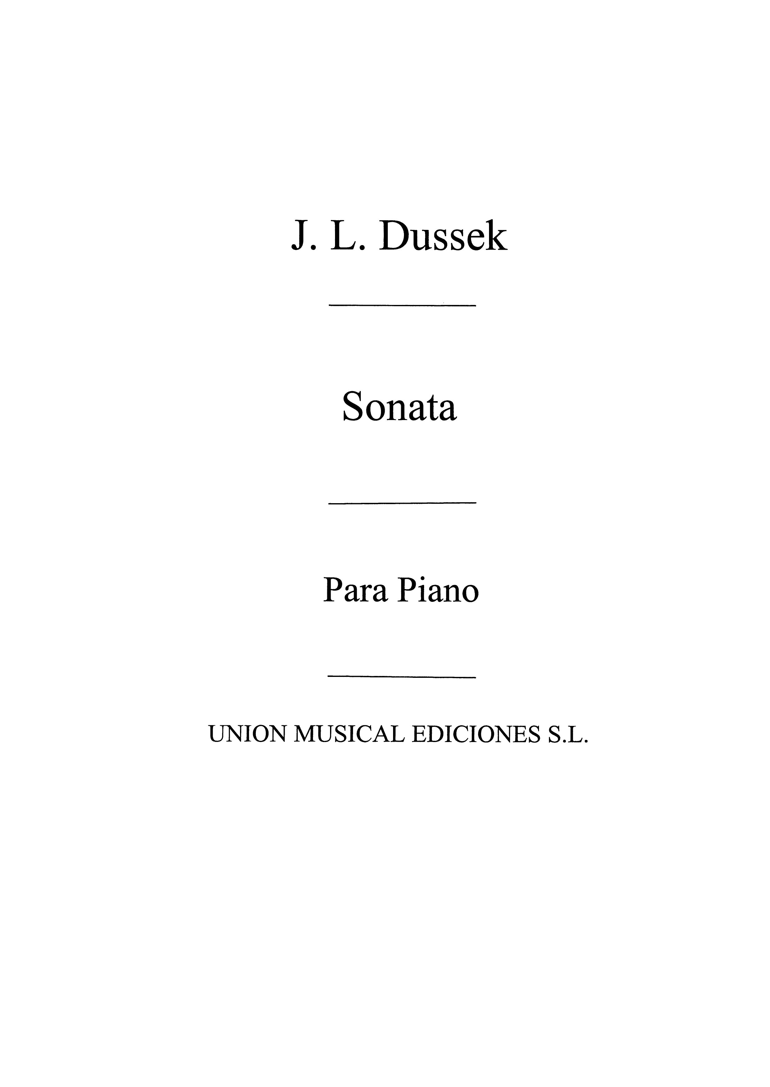 Dussek: Sonata Op.9 No.1