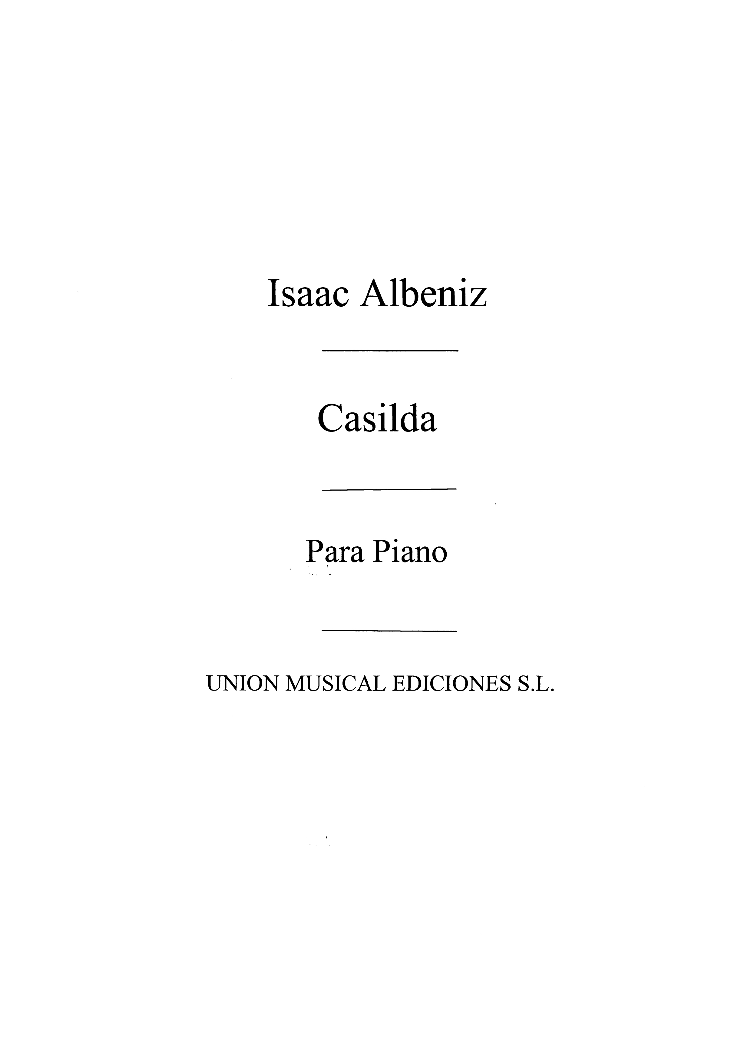 Albeniz: Casilda No.2 from Mazurkas De Salon Op.66 for Piano