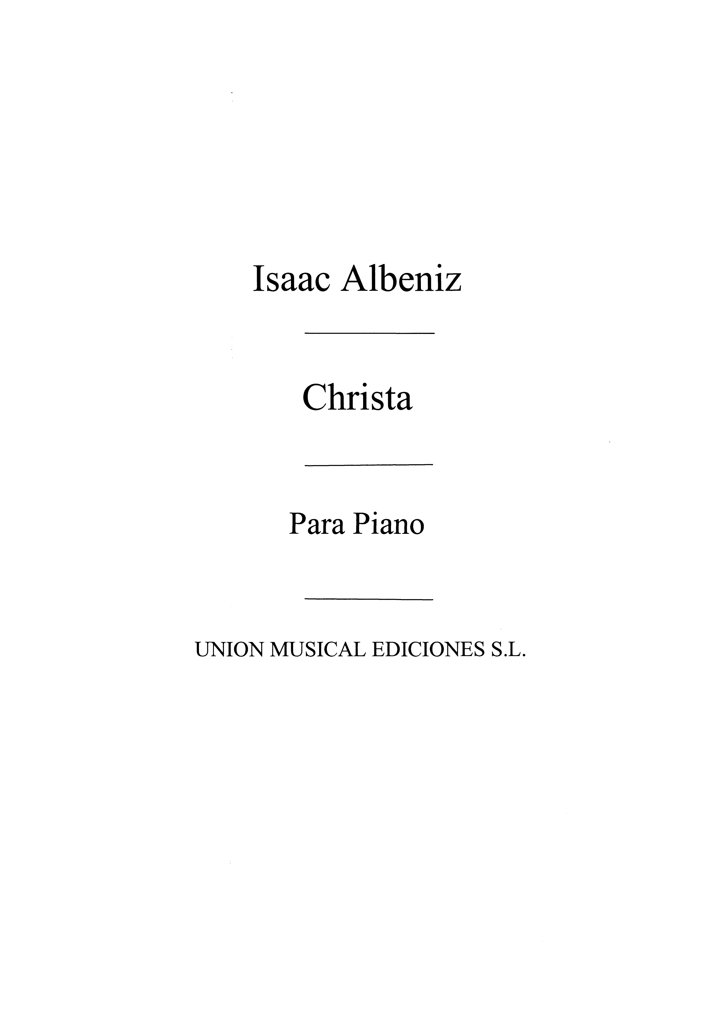 Albeniz: Christa No 5 from Mazurkas De Salon Op.66 for Piano