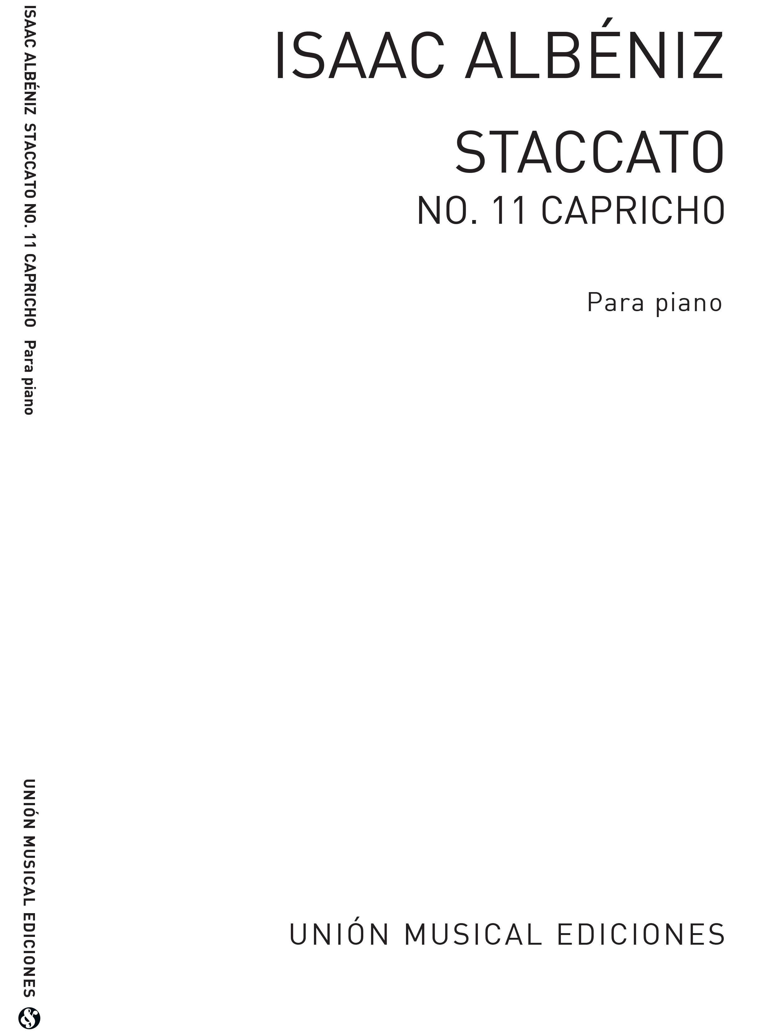 Albeniz: Staccato Capricho No.11 From Piezas Caracteristicas Op.92 for Piano