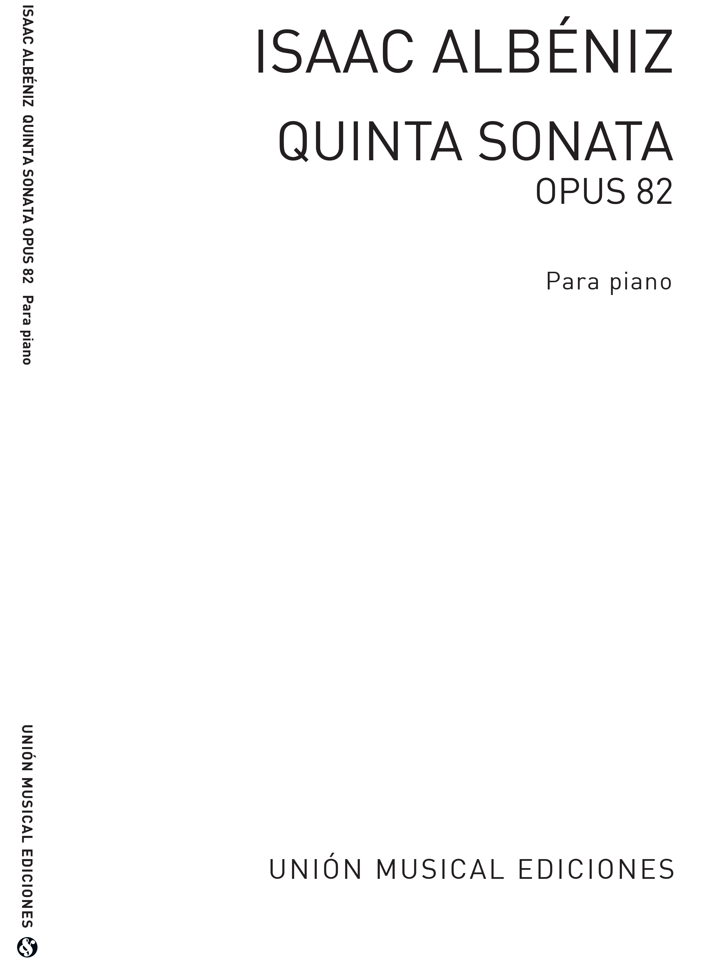 Albeniz Quinta Sonata No.5 From Op.82 Piano