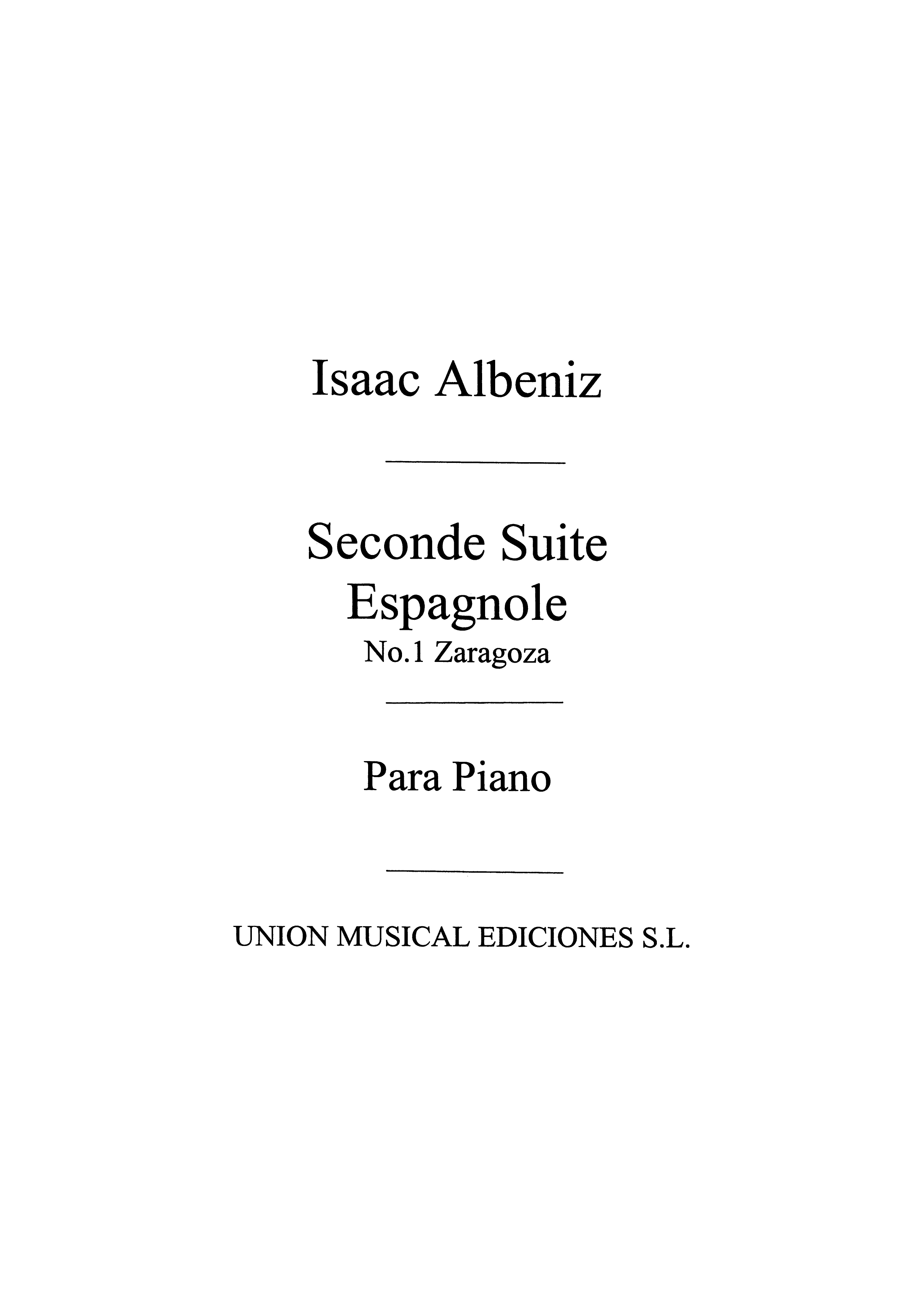 Albeniz: Zaragoza Capricho No.1 Segunda Suite Espanola Op.97 for Piano