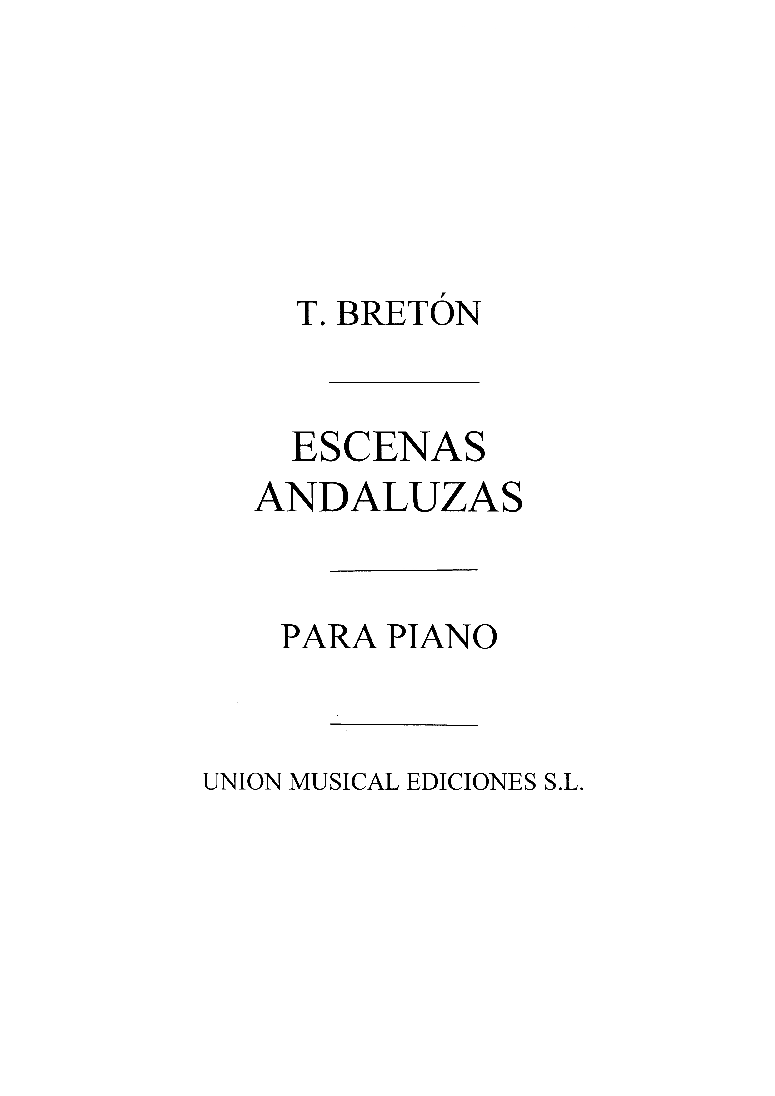 Breton: Bolero for Piano