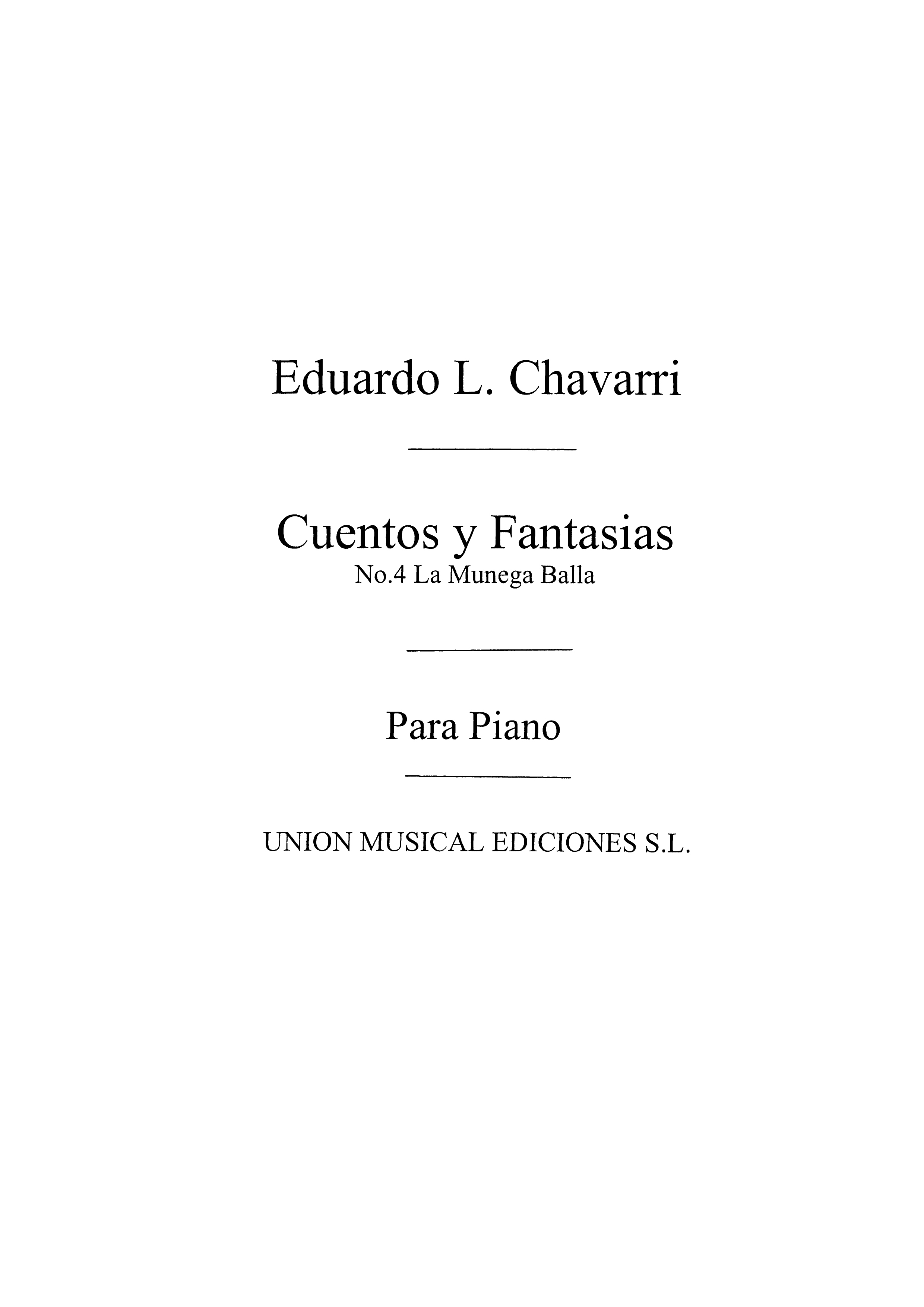 Lopez Chavarri: Cuentos y Fantasias Num 4 Muneca Baila Vals for Piano