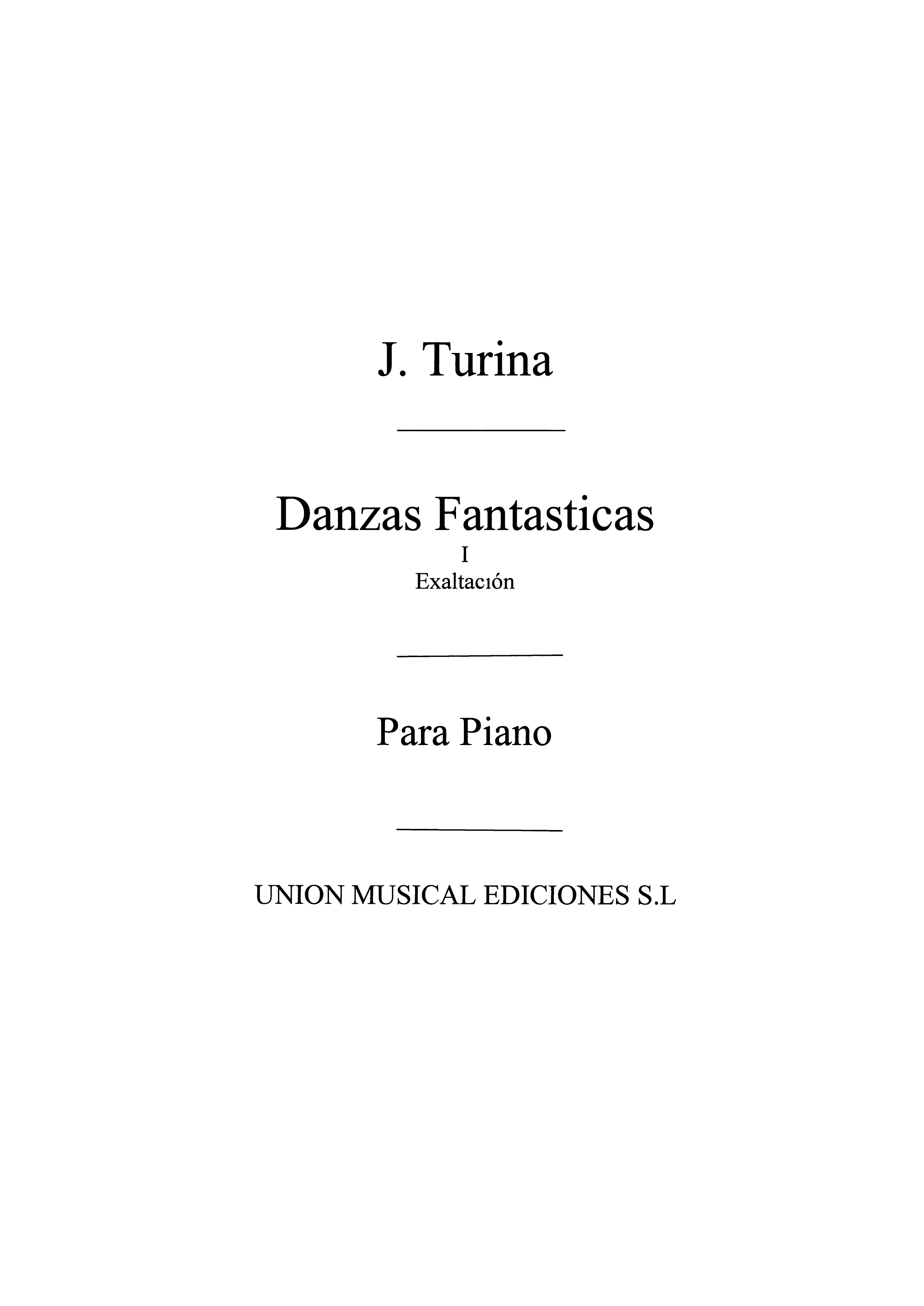 Turina Exaltacion Piano