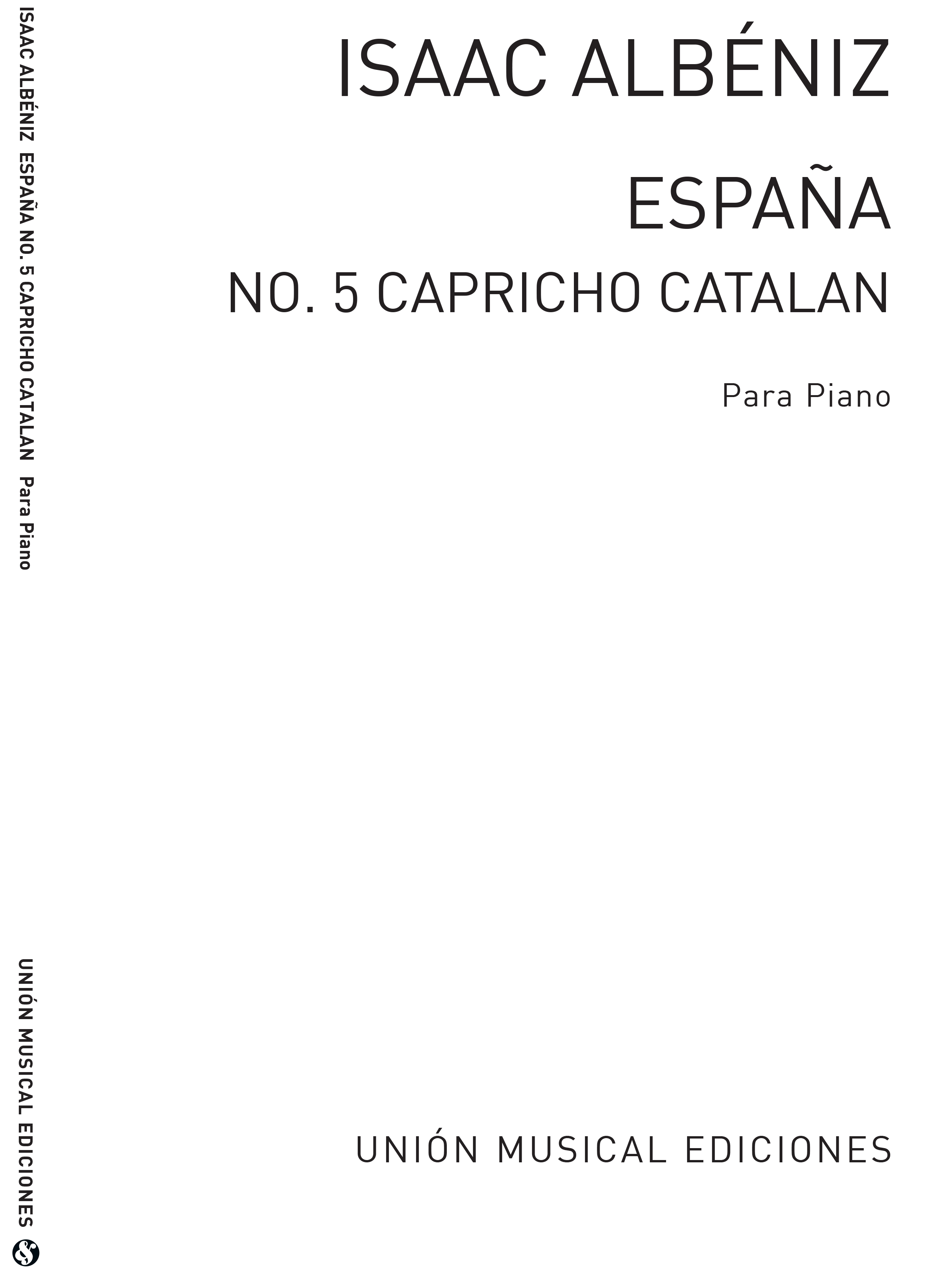 Albeniz: Capricho Catalan From Espana Op.165 for Piano