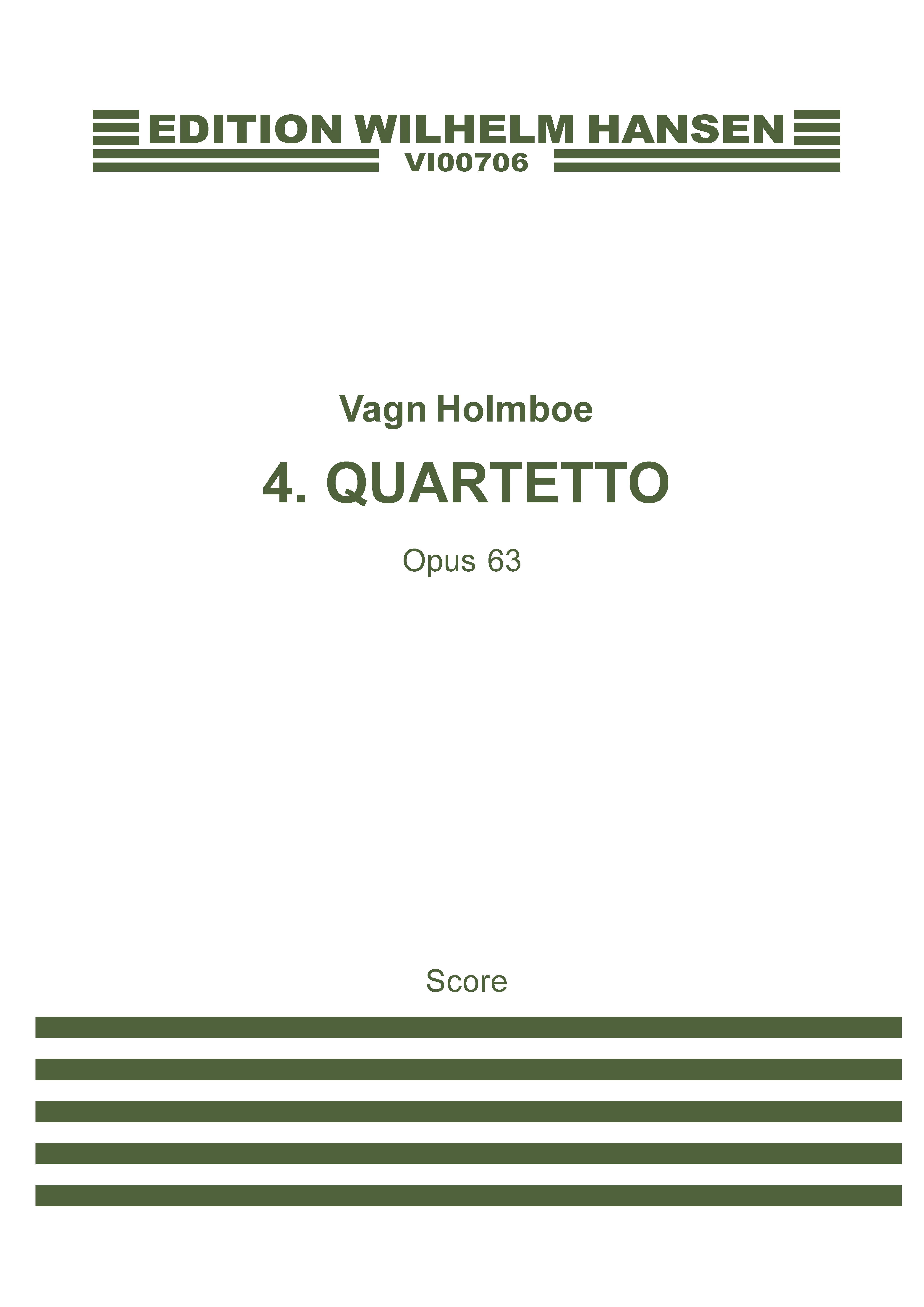 Holmboe String Quartet No.4 M/S