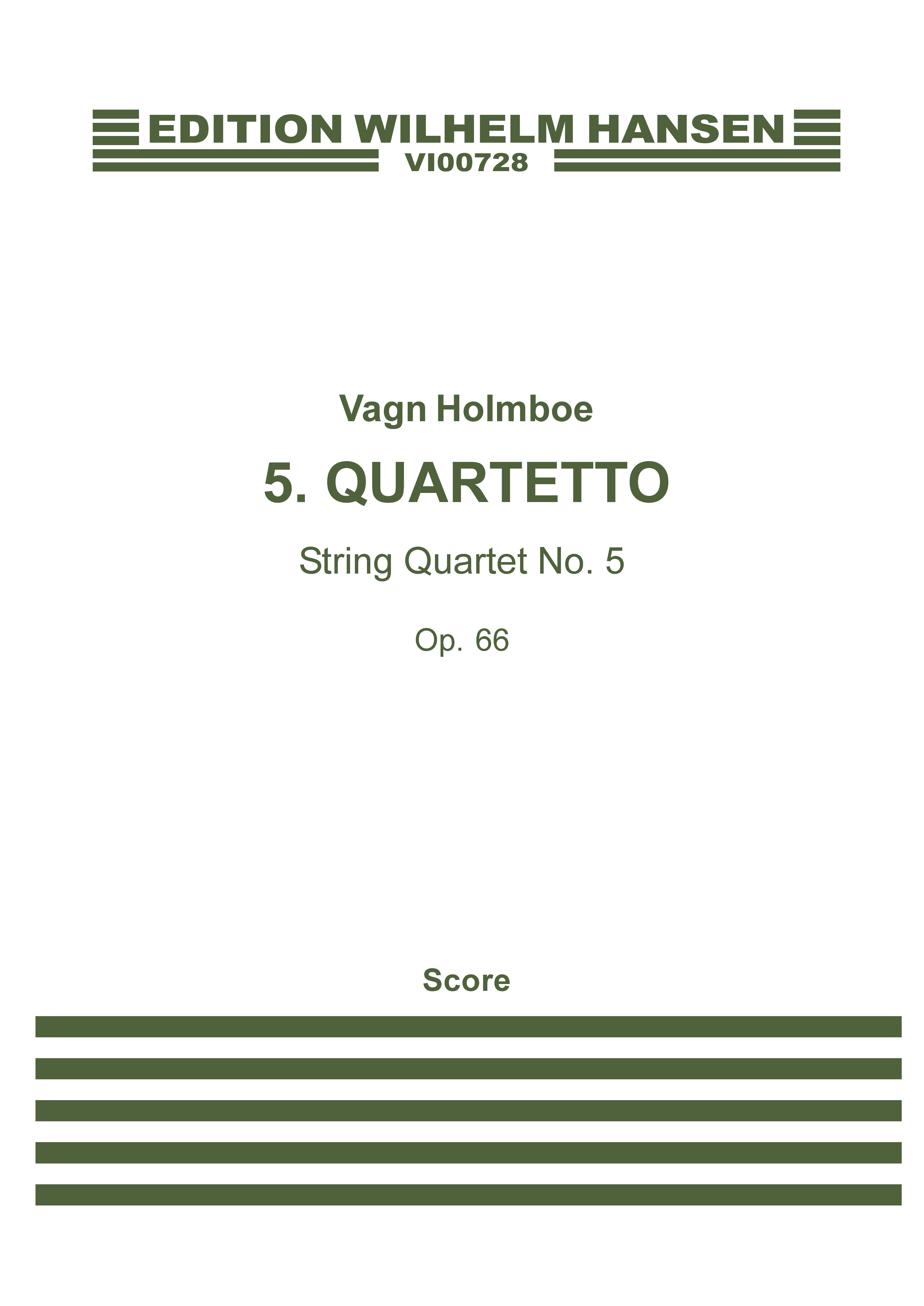 Holmboe String Quartet No.5 M/S