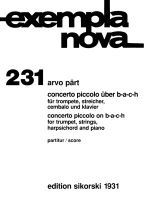 Arvo Prt: Concerto Piccolo ber B-A-C-H