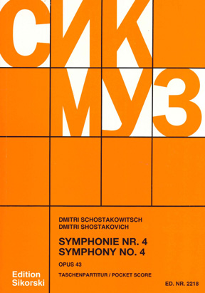 Shostakovitch,Dmitri: Symphony Op 43/4 - Score