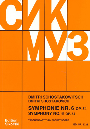 Shostakovitch,Dmitri: Symphony Op 54/6 - Score