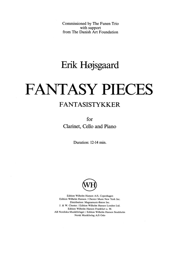 Hojsgaard Fantasy Pieces Clt/Vlc/Pf Sc