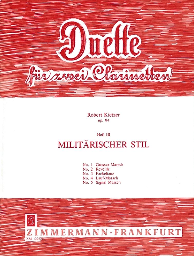 Kietzer: Duets Op 94 Book 3 - Military Style