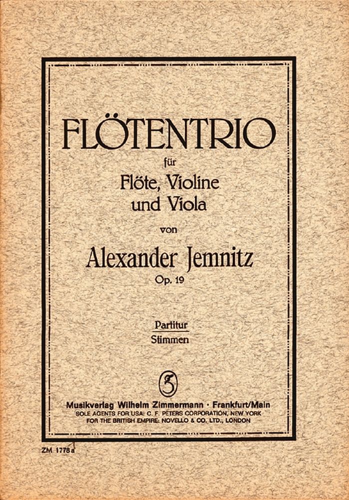 Jemnitz: Trio Op 19 - Score