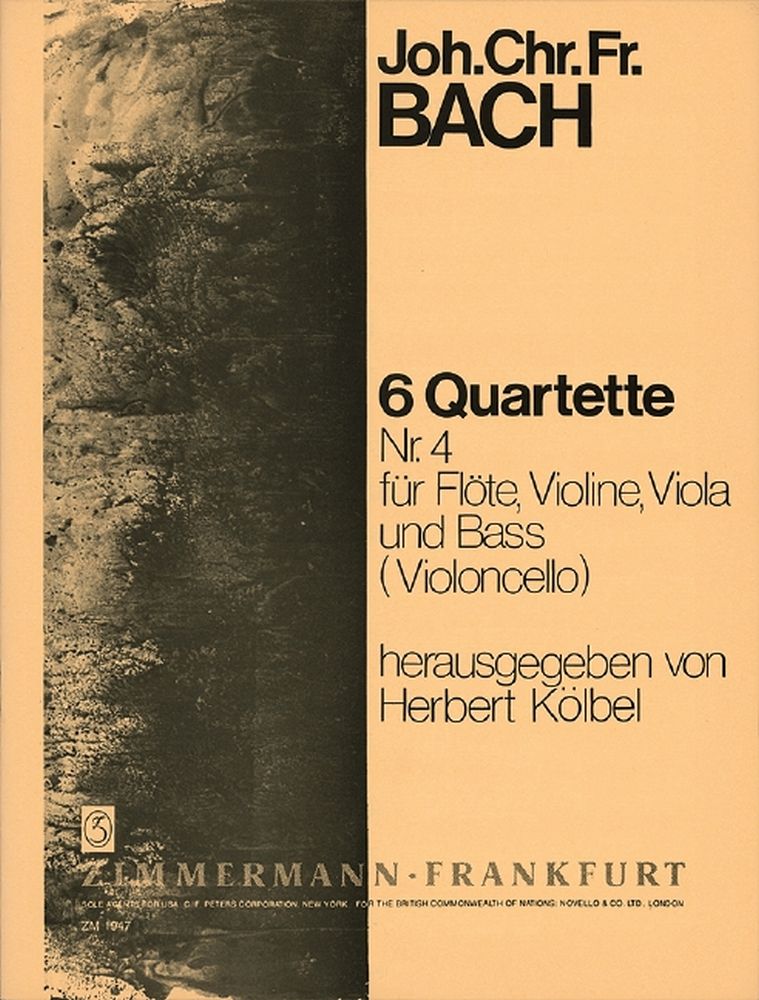 Bach, Jcf: Quartet No 4 A Major