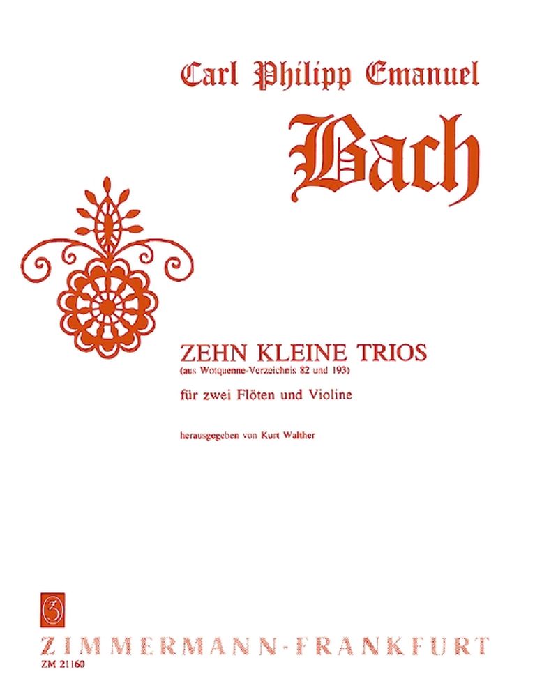 Bach, Cpe: 10 Little Trios Wq193, 81, 82